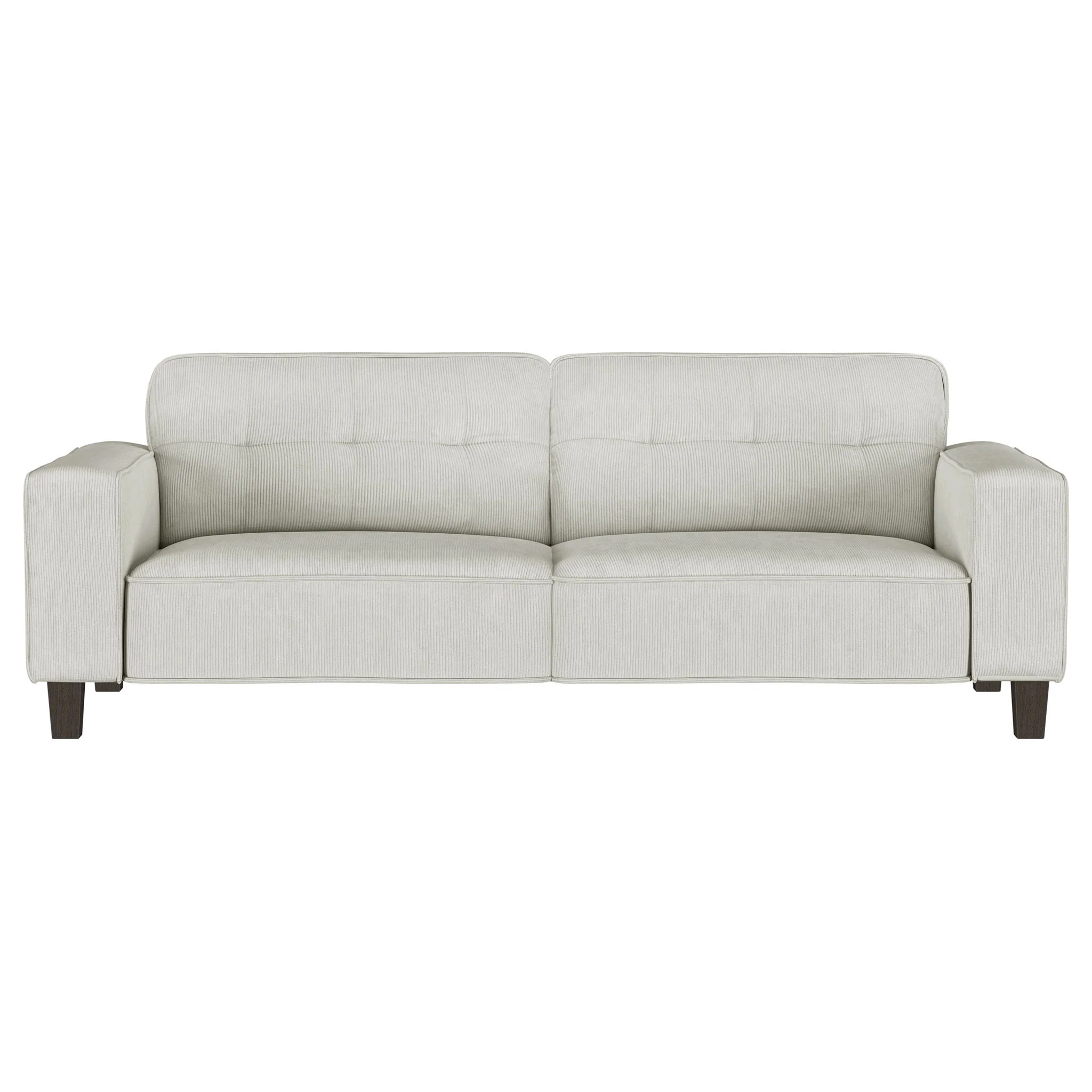 Deerhurst 3-piece Upholstered Track Arm Sofa Set Greige - Image 4