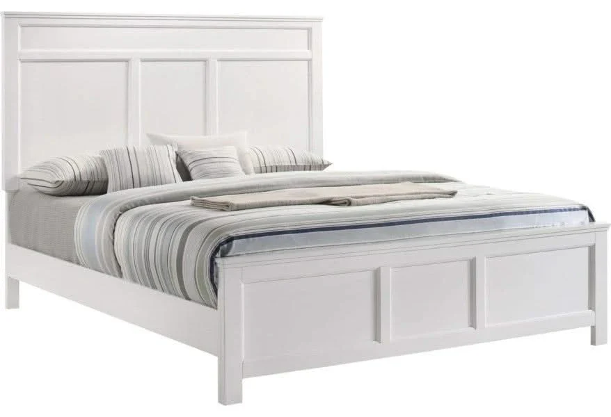 Delia White Modern Bed (Headboard, Footboard, and Rails) - Image 2