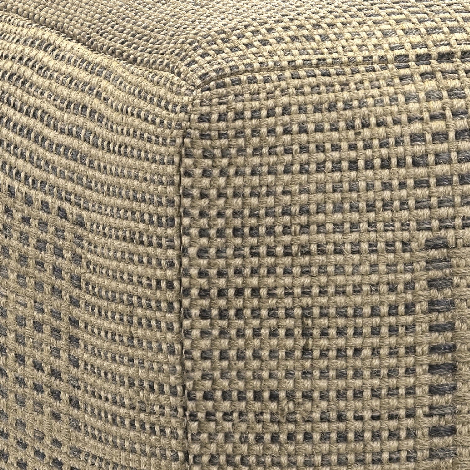 Delilah - Square Woven Pouf - Natural - Image 3
