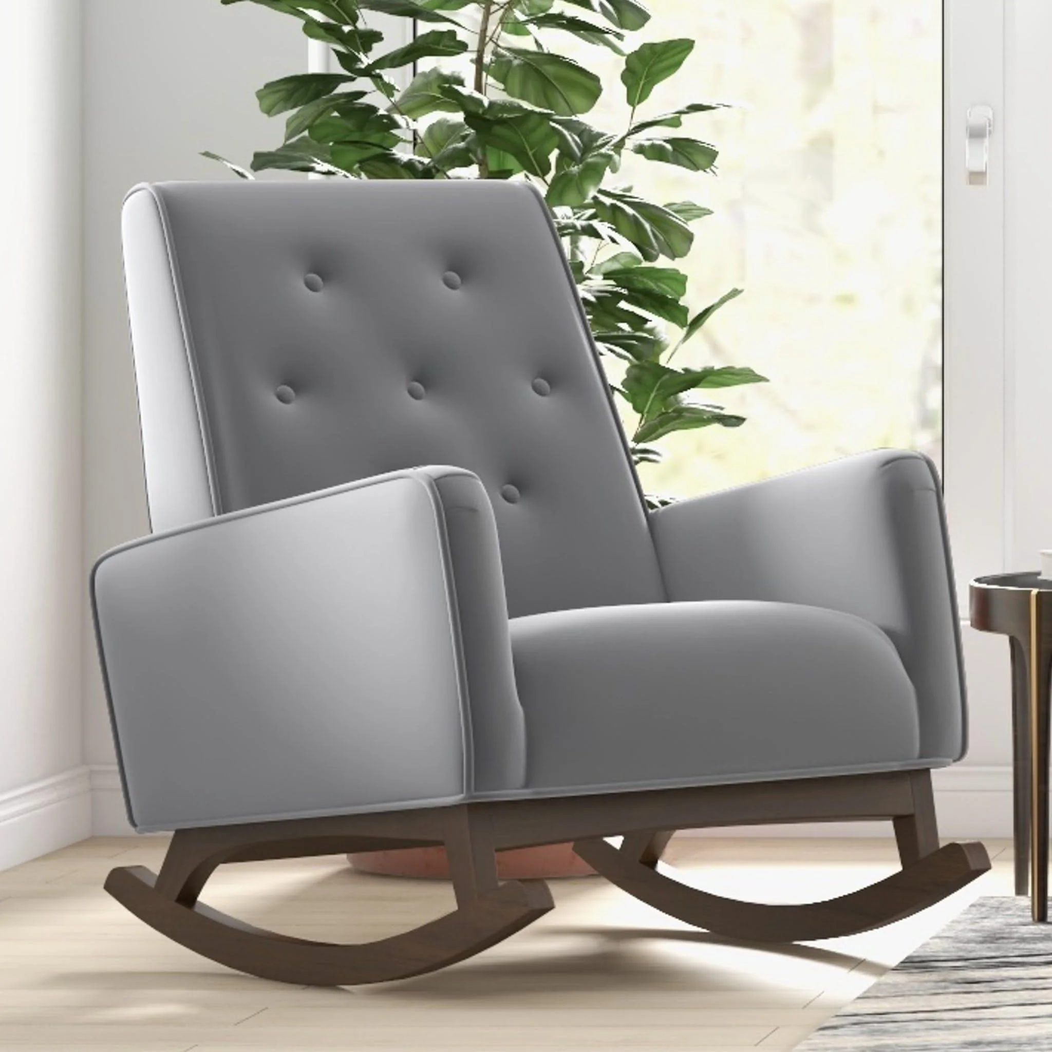 Demetrius - Solid Wood Rocking Chair - Image 5