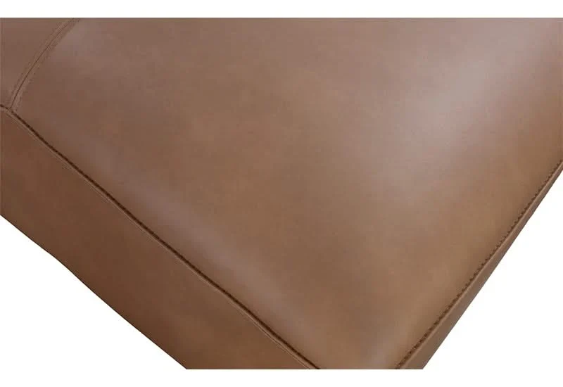 Denali Leather Cocktail Ottoman with Extra Wide Modern Design - Image 2