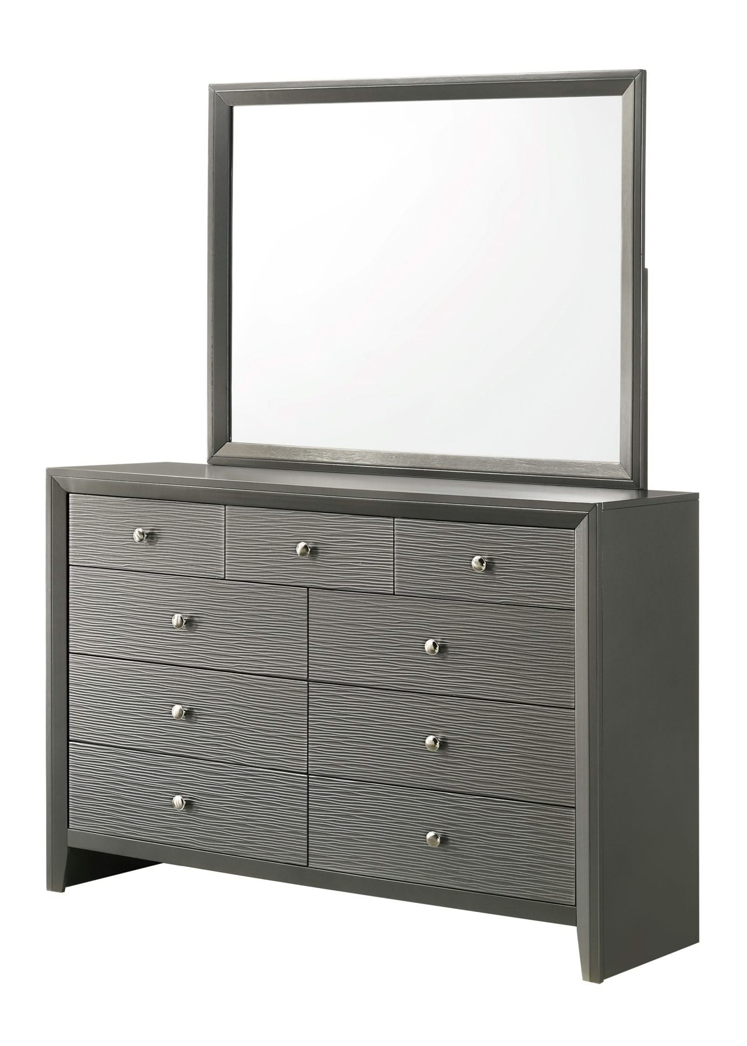 Denker - Twin 5 Piece Bedroom Set - Gun Metal - Image 2
