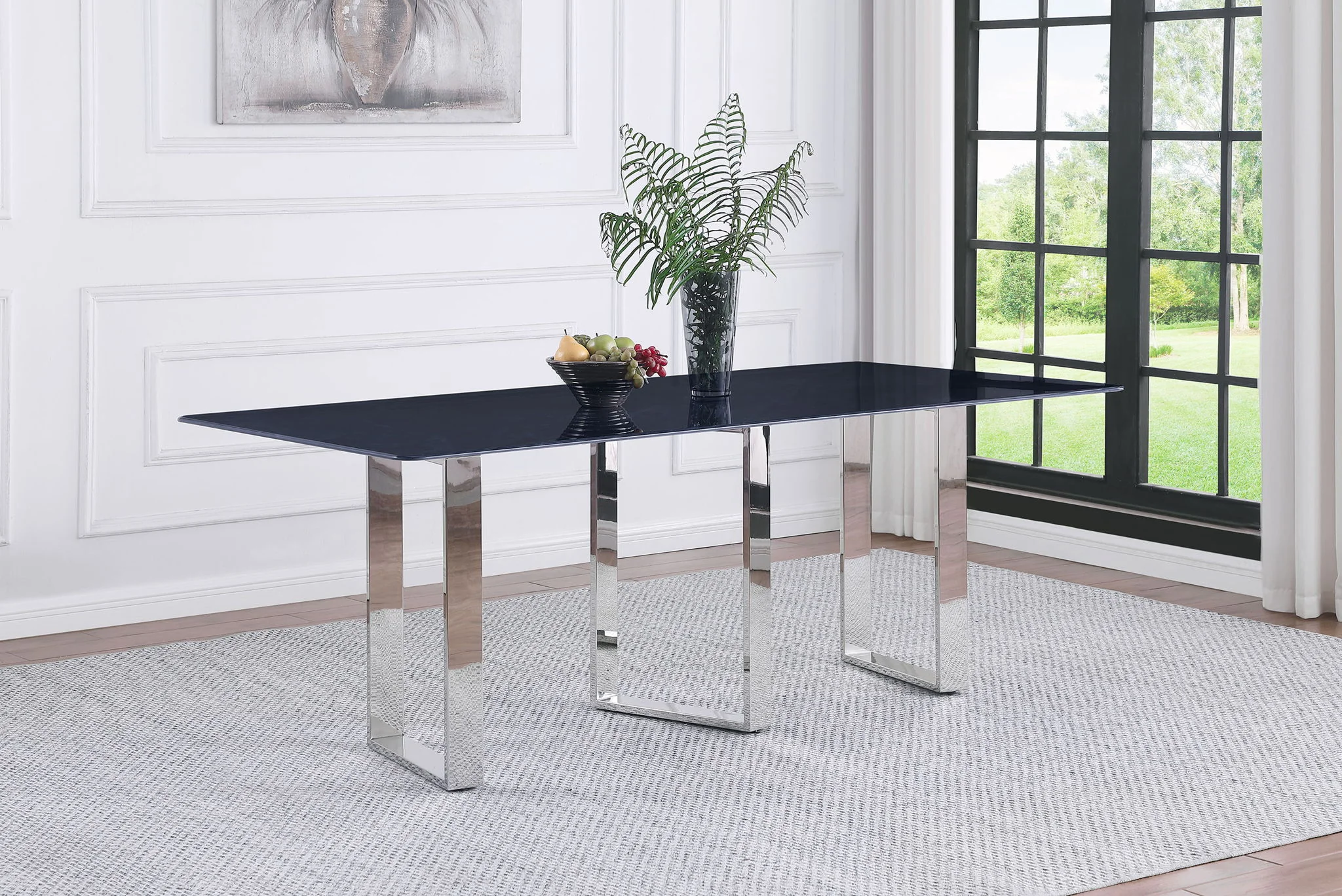 Desden 79-inch Rectangular Sintered Stone Dining Table Grey - Image 3