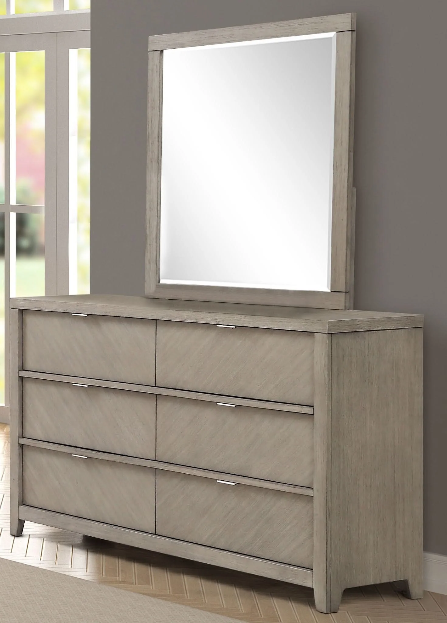 Design Style Mirror - Light Gray - Image 3
