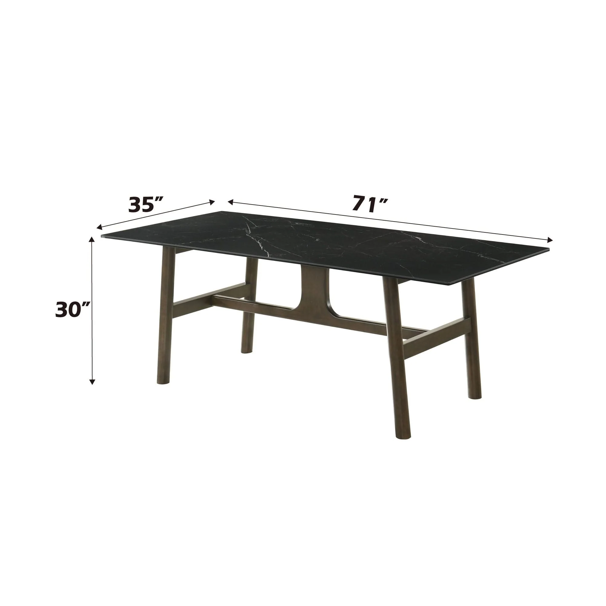 Destin - Ceramic Dining Table - Black - Image 3