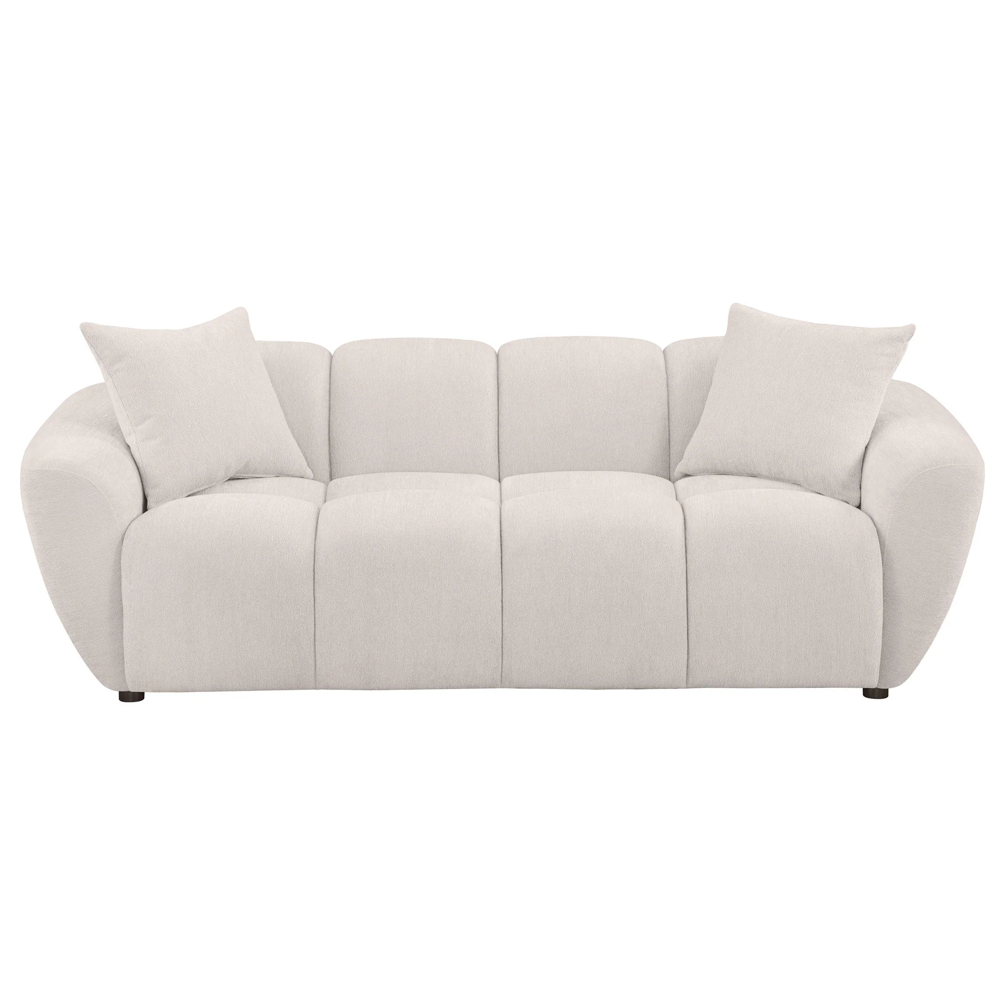 Destino Chenille Upholstered Splayed Arm Sofa Greige - Image 3