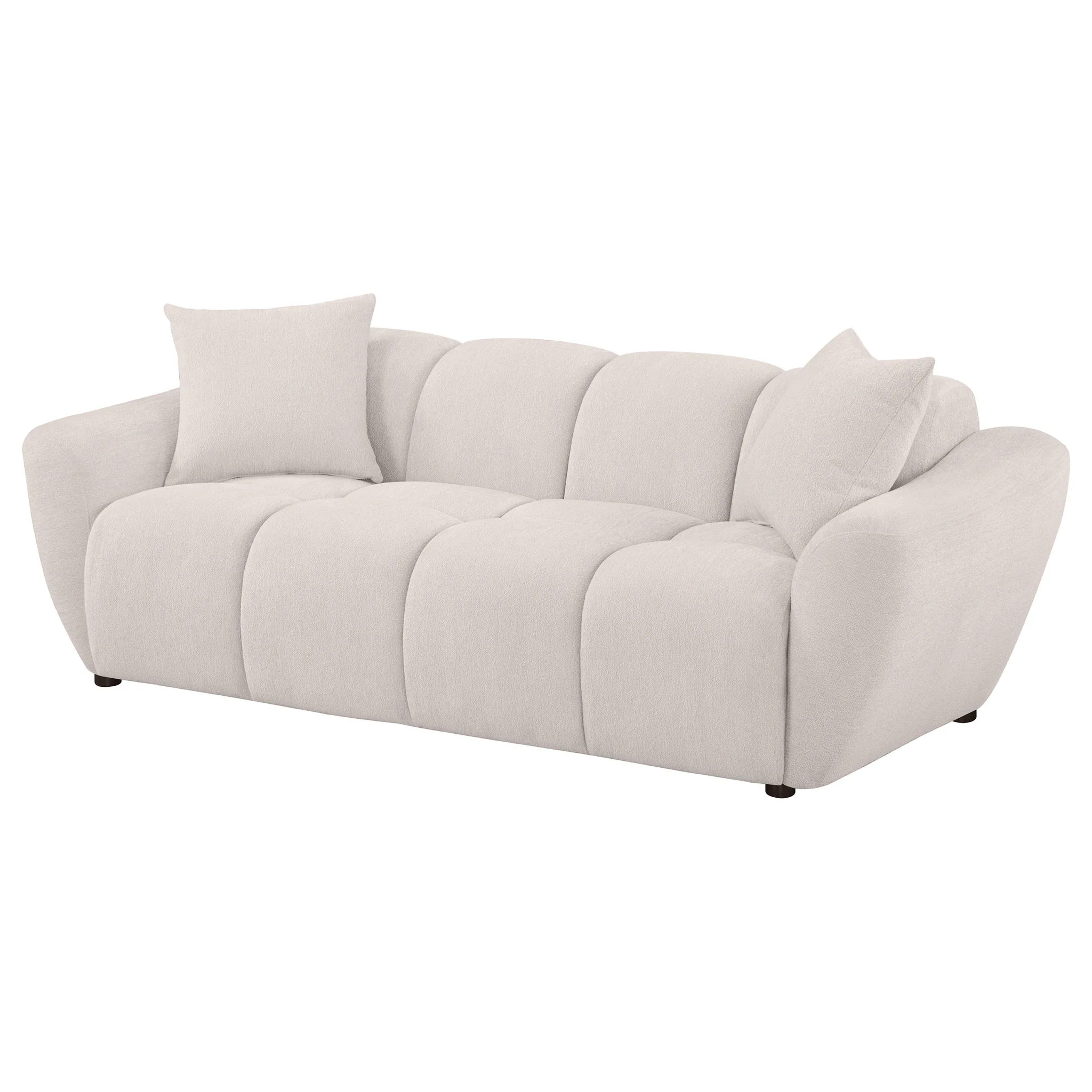 Destino Chenille Upholstered Splayed Arm Sofa Greige - Image 4