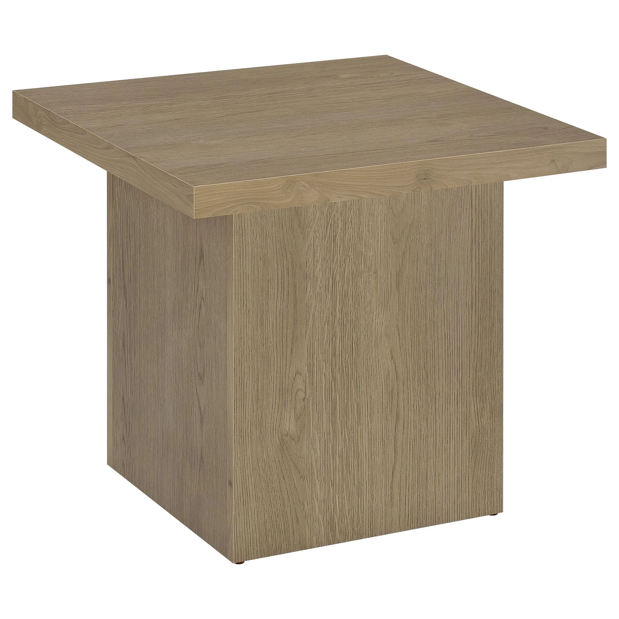 Devar 2-piece Square Cocktail Coffee End Table Set Latte - Image 3