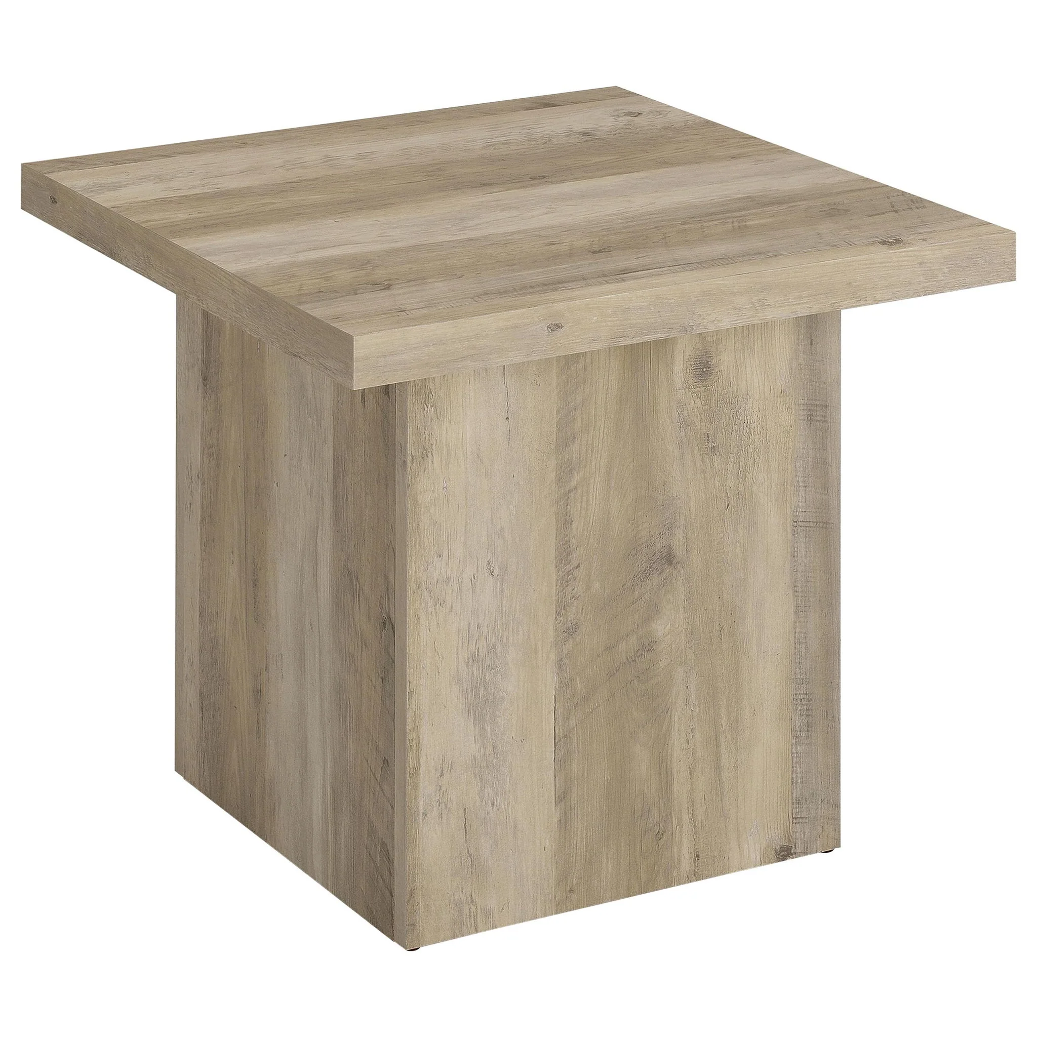 Devar 3-piece Square Coffee End Table Set Distressed Pine - Image 4