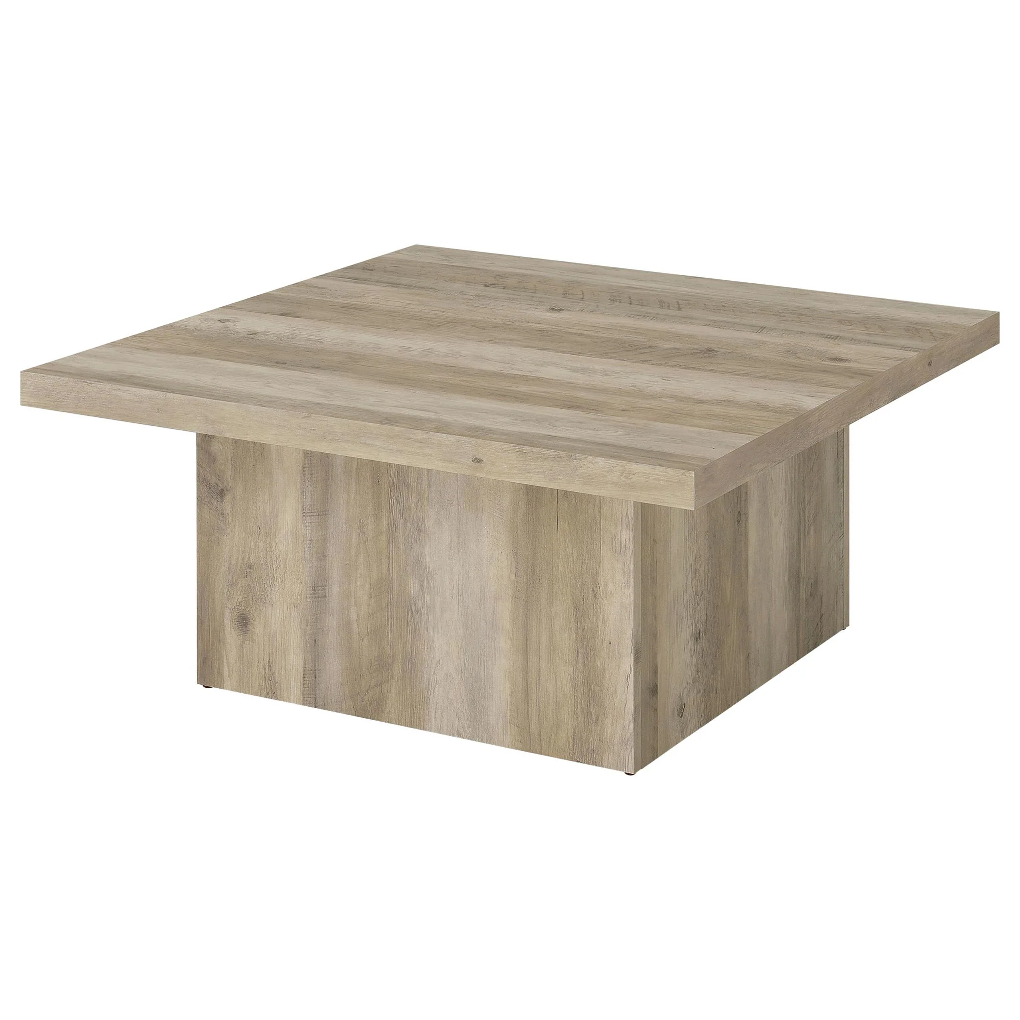 Devar Square Engineered Wood Coffee Table Distressed Pine - Image 2