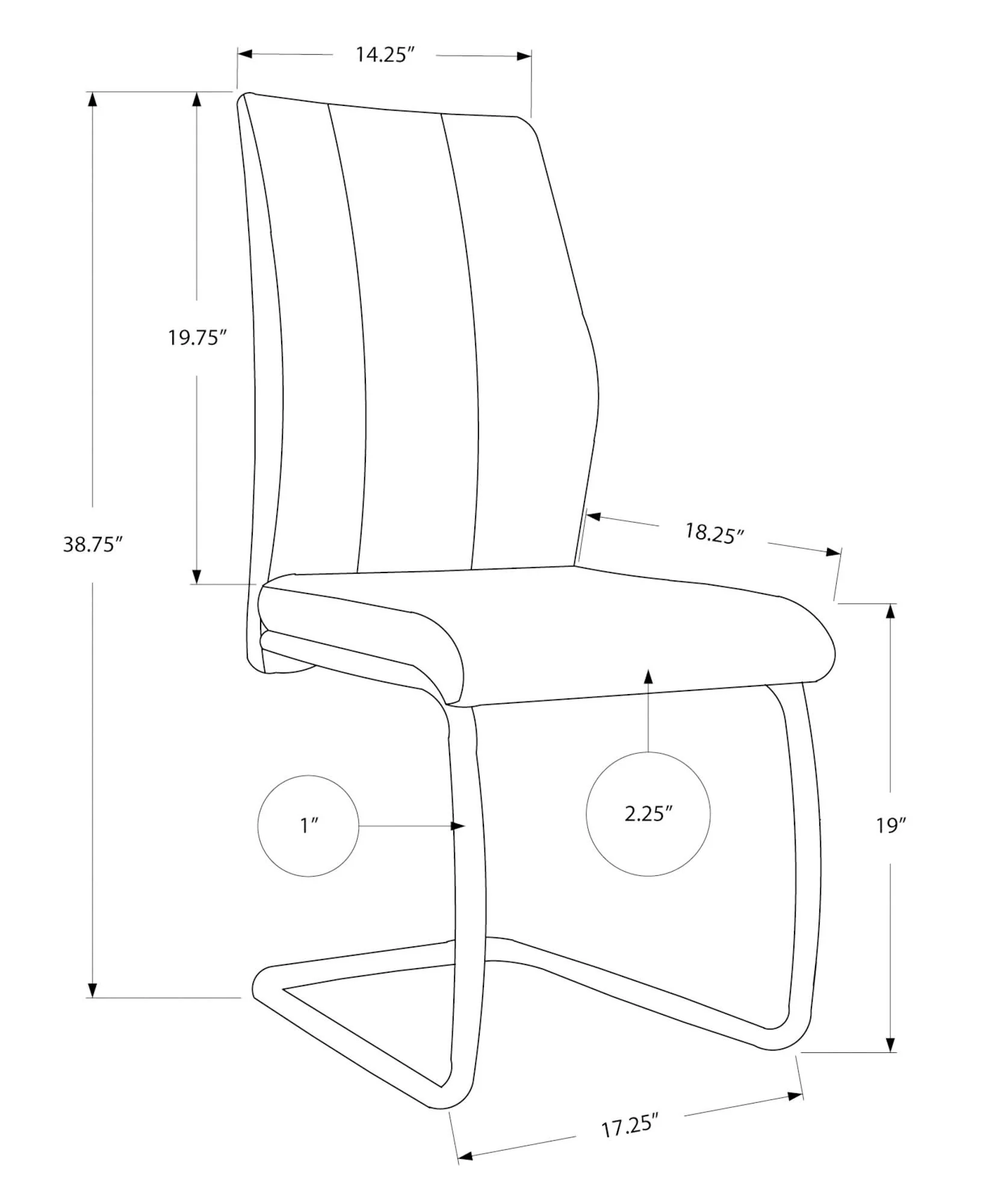 Dining Chair, Side Upholstered For Dining Room, Contemporary & Modern (Set of 2) - Image 19