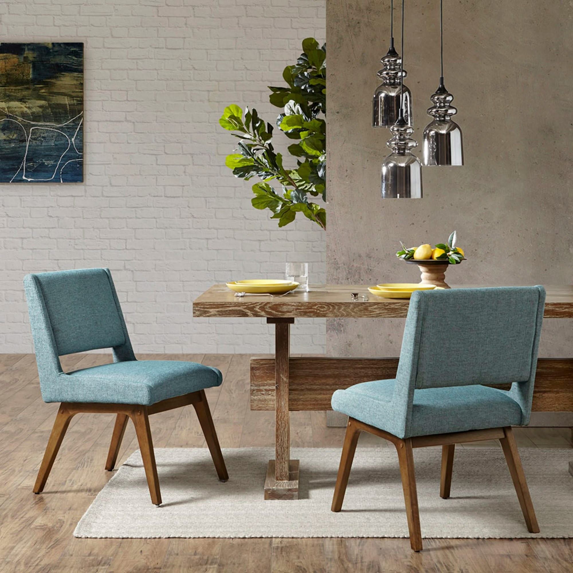 Dining Chair With Upholstered Seat And Back (Set of 2) - Blue - Image 4