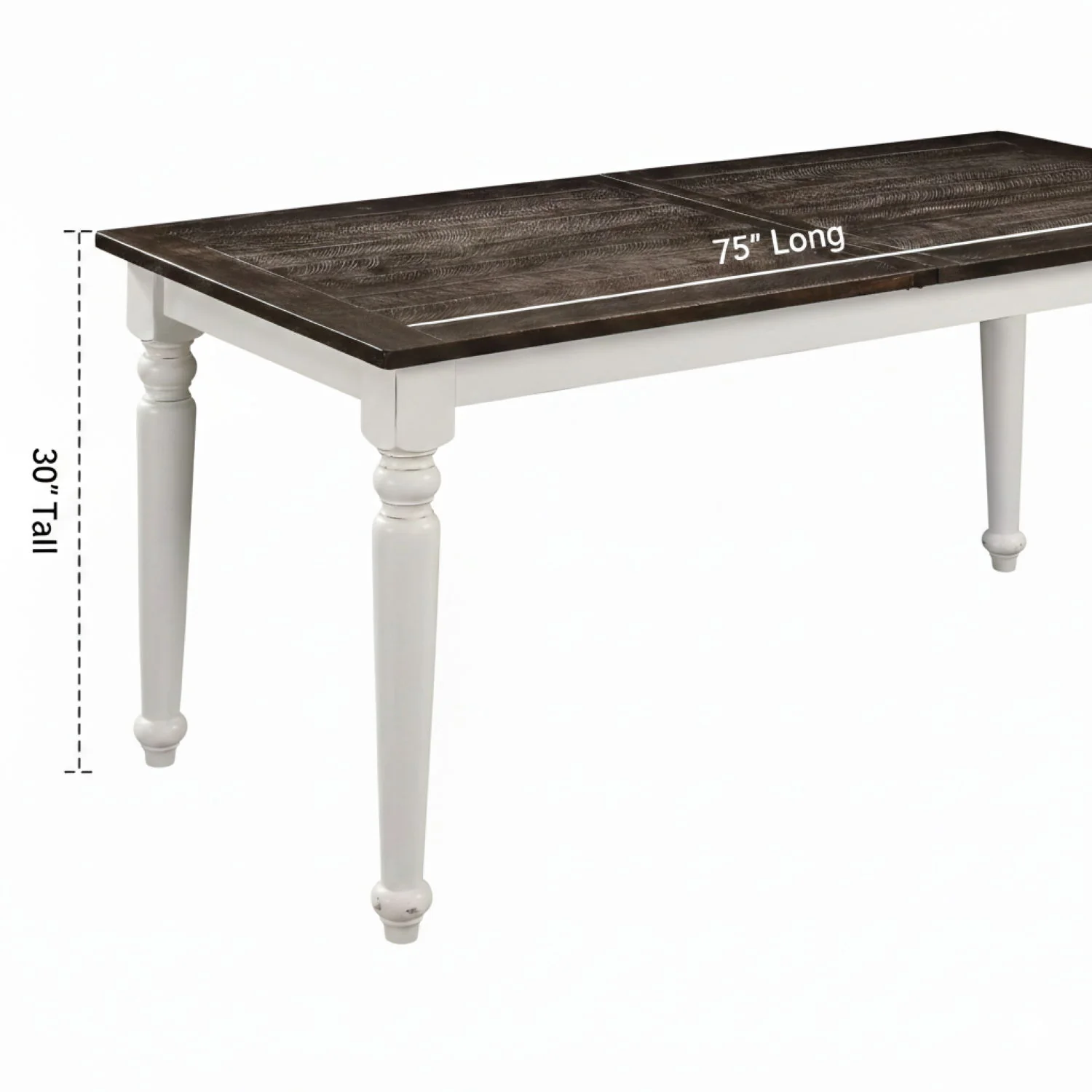 Dining Table With Leaf, Expandable - Brown - Image 3