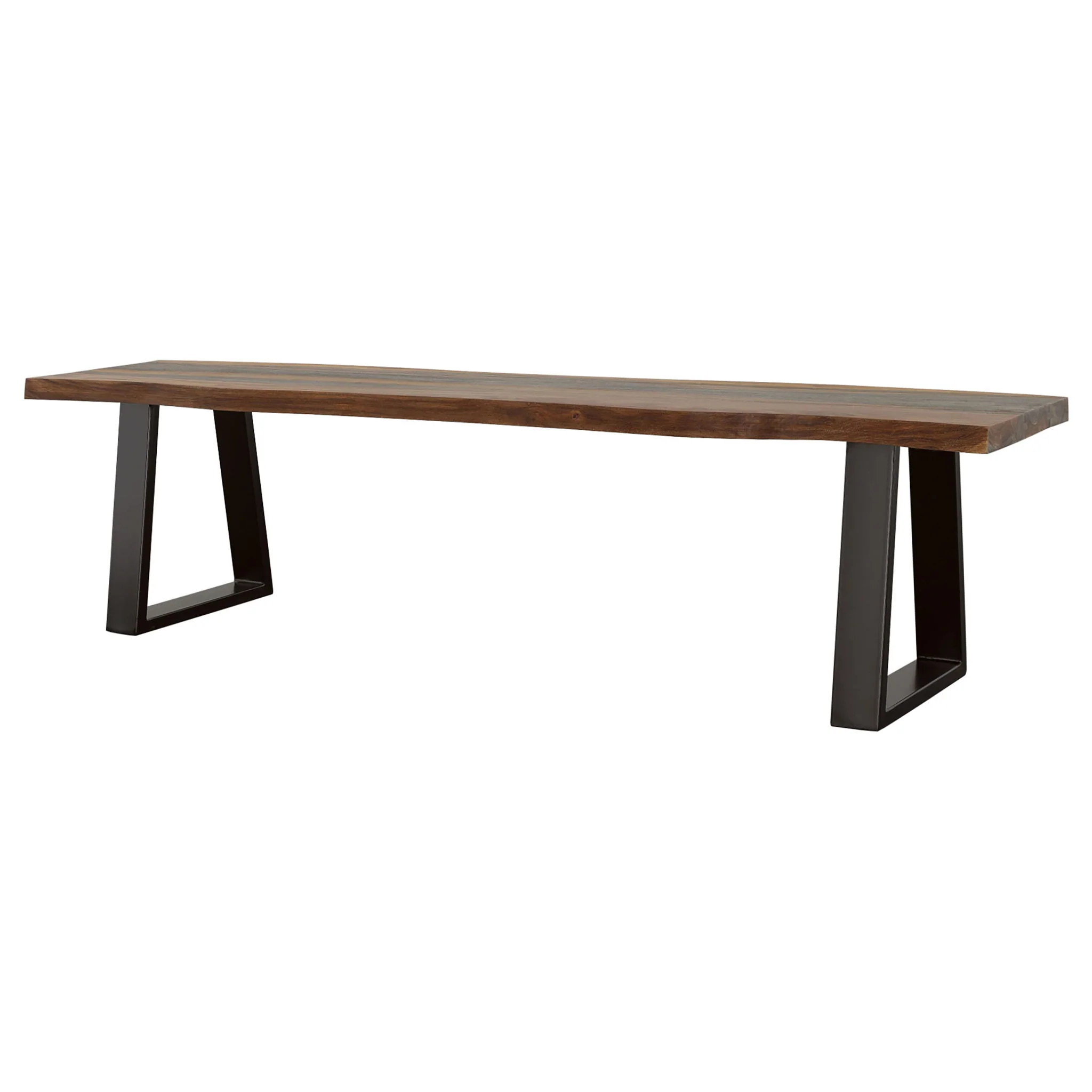 Ditman Live Edge Wood Dining Bench Grey Sheesham - Image 4