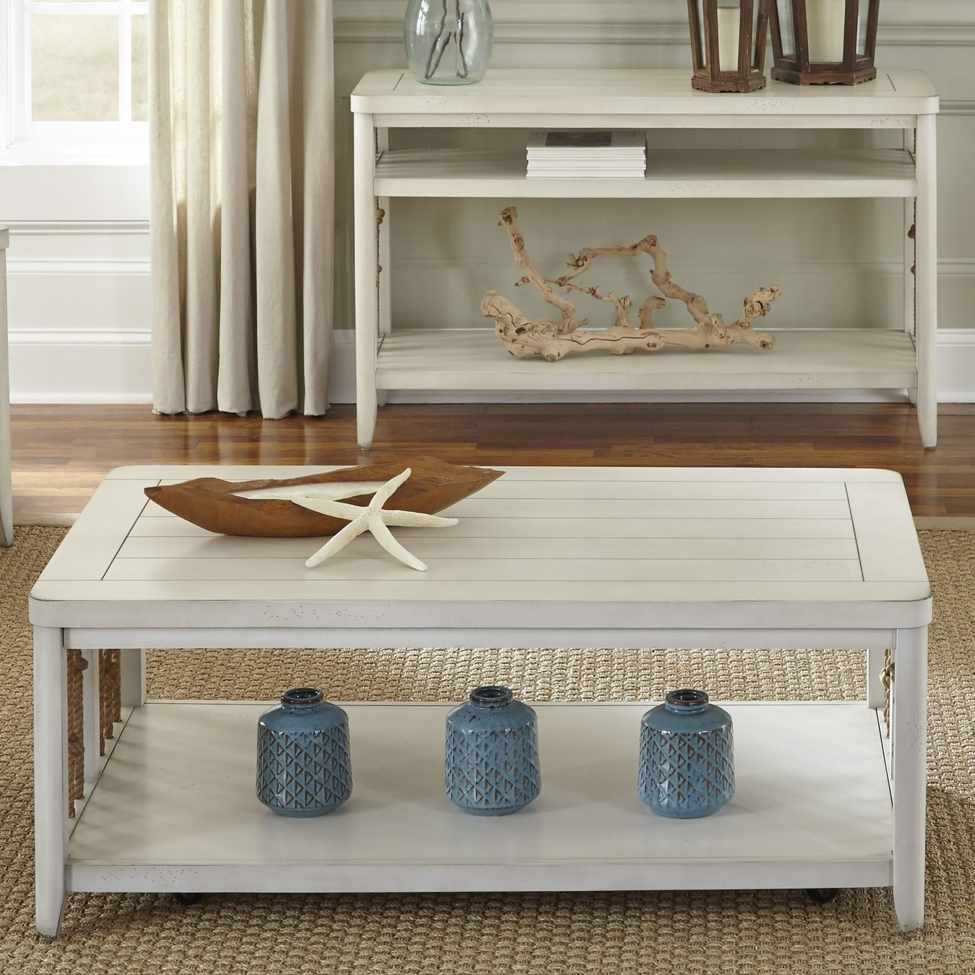 Dockside - 3 Piece Table Set (1 Cocktail 2 End Tables) - White - Image 4