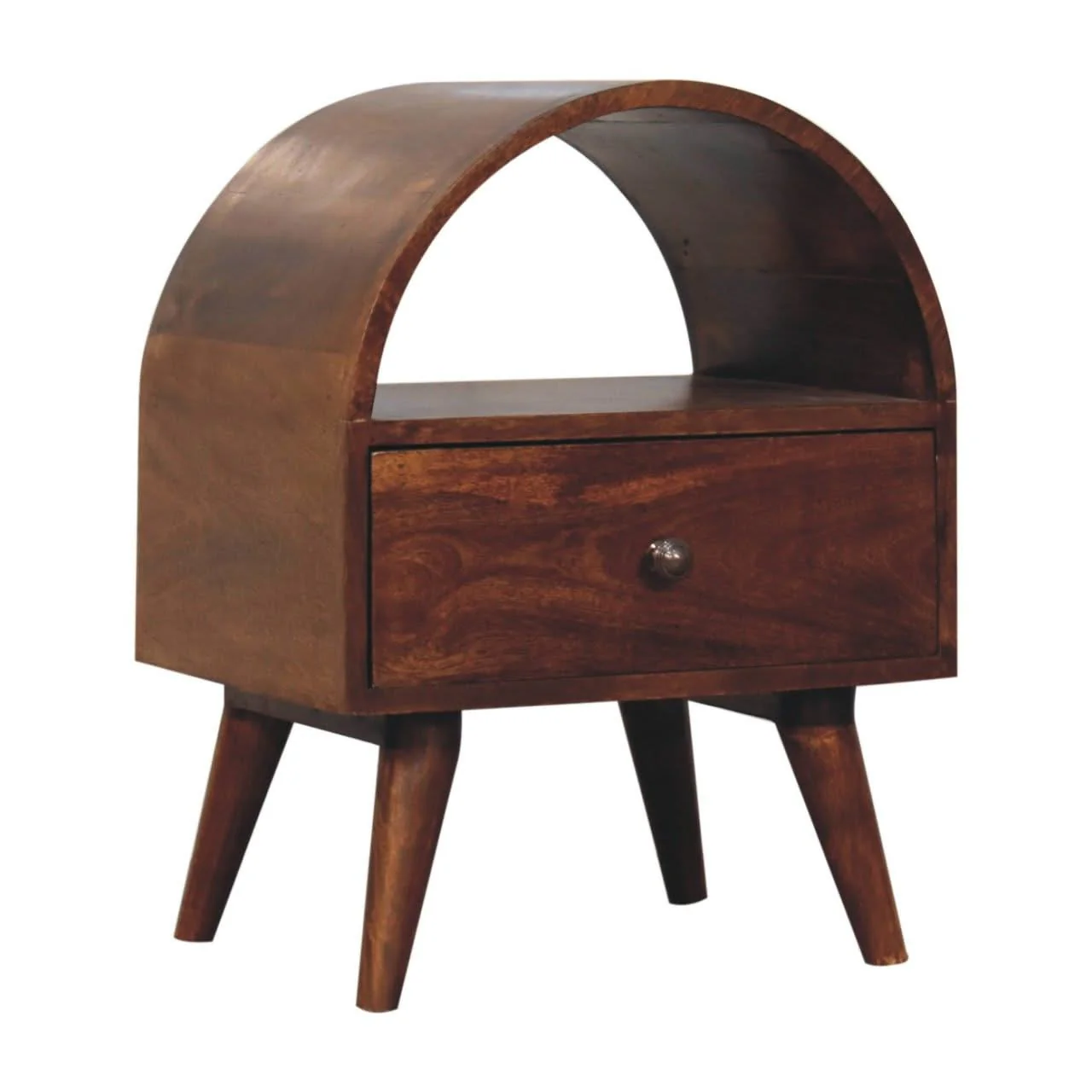 Dome Bedside Table - Brown - Image 4