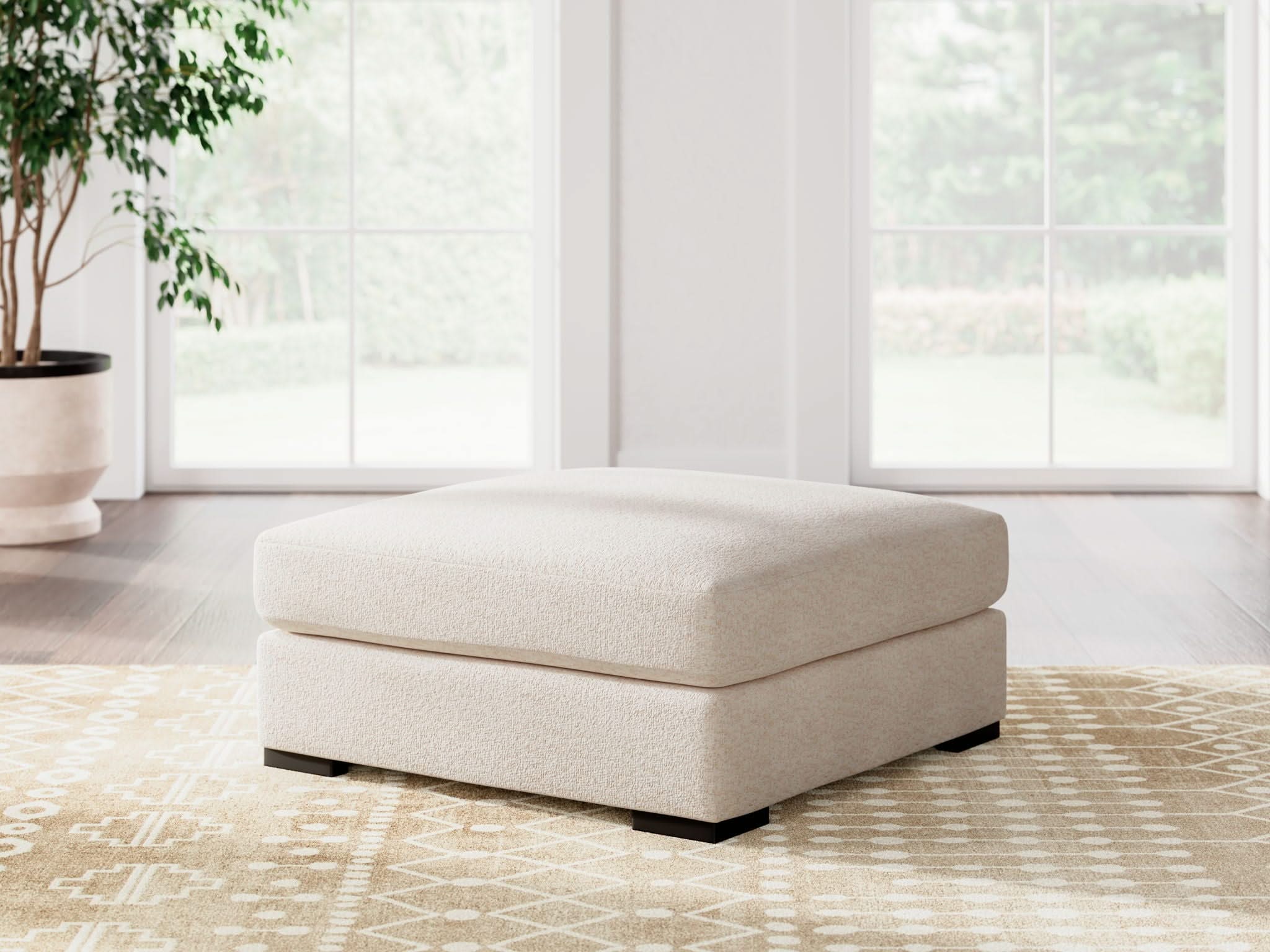 Donelson Creek - Oversized Accent Ottoman - Vanilla - Image 3
