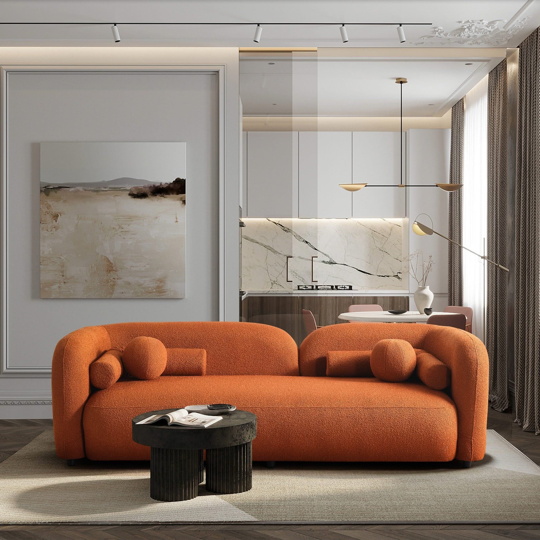 Donna - Japandi Style, Boucle Sofa - Image 3