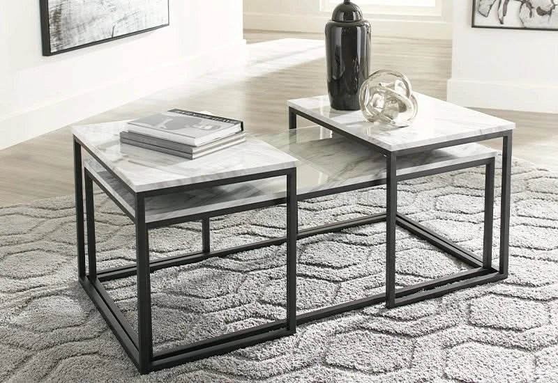 Donnesta Contemporary Nesting 3 PC Coffee Table Set - Image 2