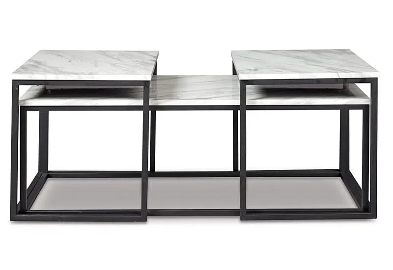 Donnesta Contemporary Nesting 3 PC Coffee Table Set - Image 7