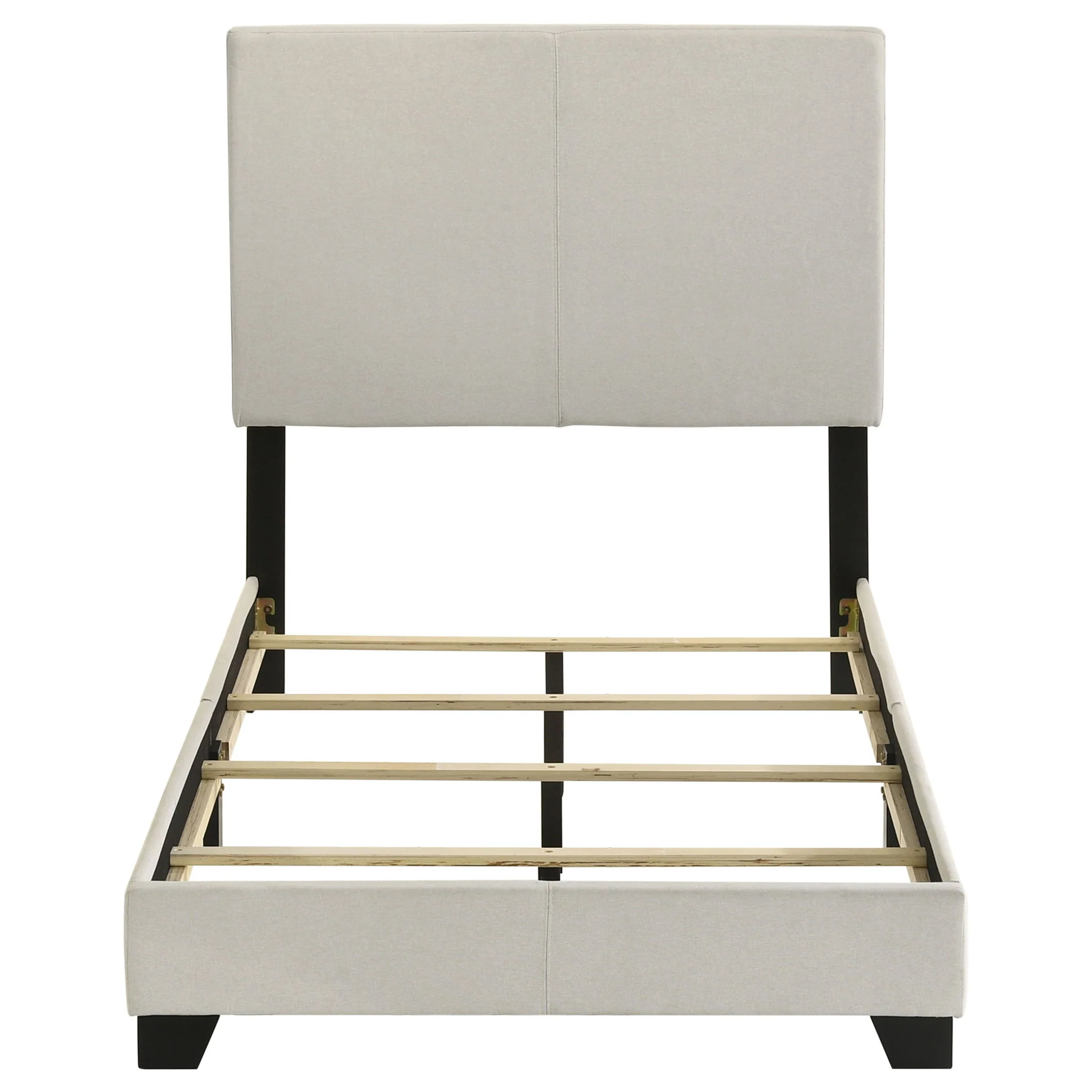 Dorian Fabric Upholstered Twin Panel Bed Cream - Image 2