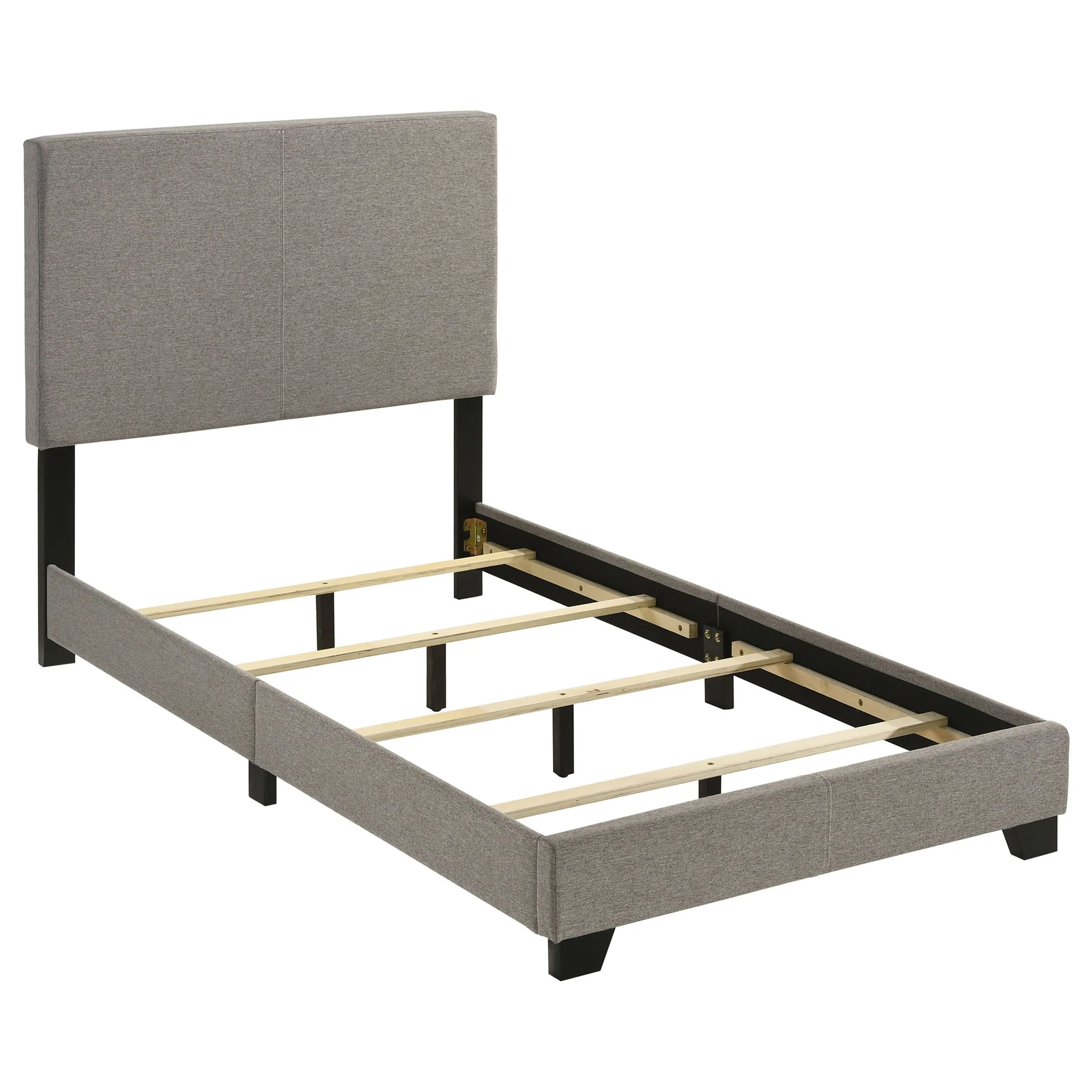Dorian Fabric Upholstered Twin Panel Bed Taupe - Image 4