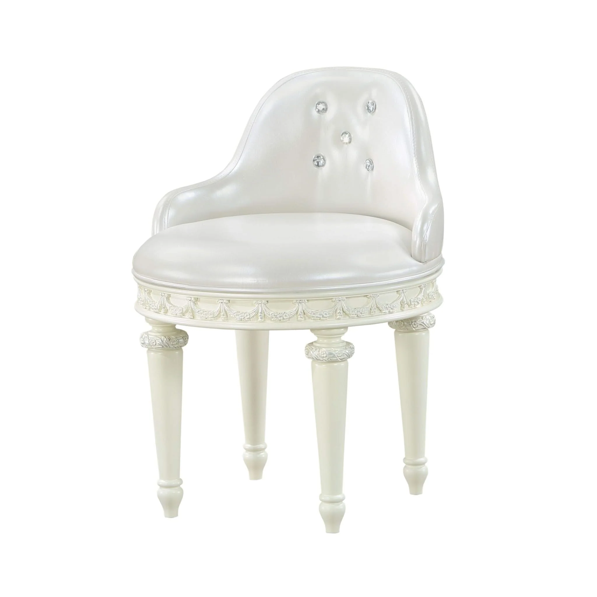 Dorothy - Vanity Chair With Swivel Chair Only - Ivory - Image 4