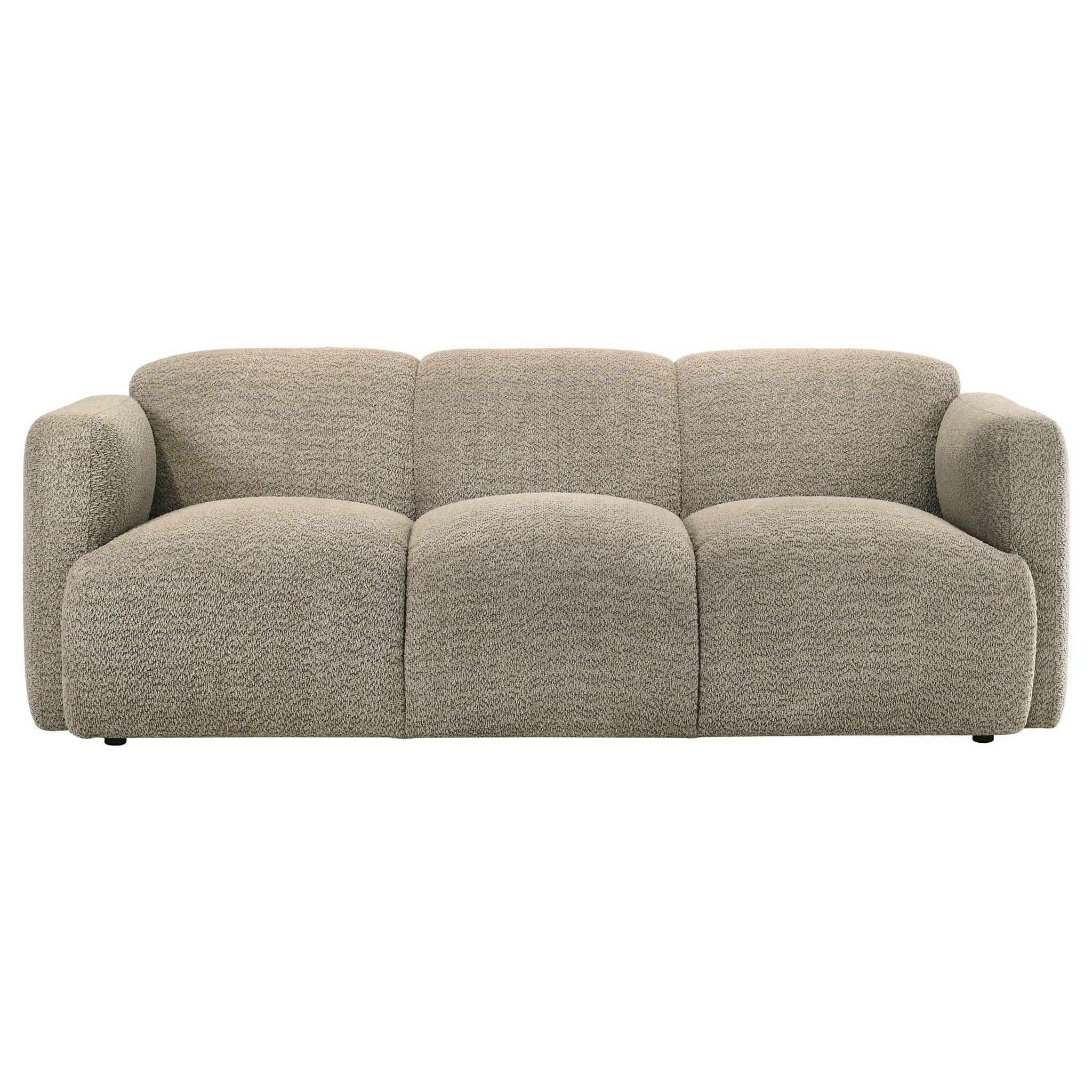 Dorset Fabric Upholstered Round Track Arm Sofa Brown - Image 4