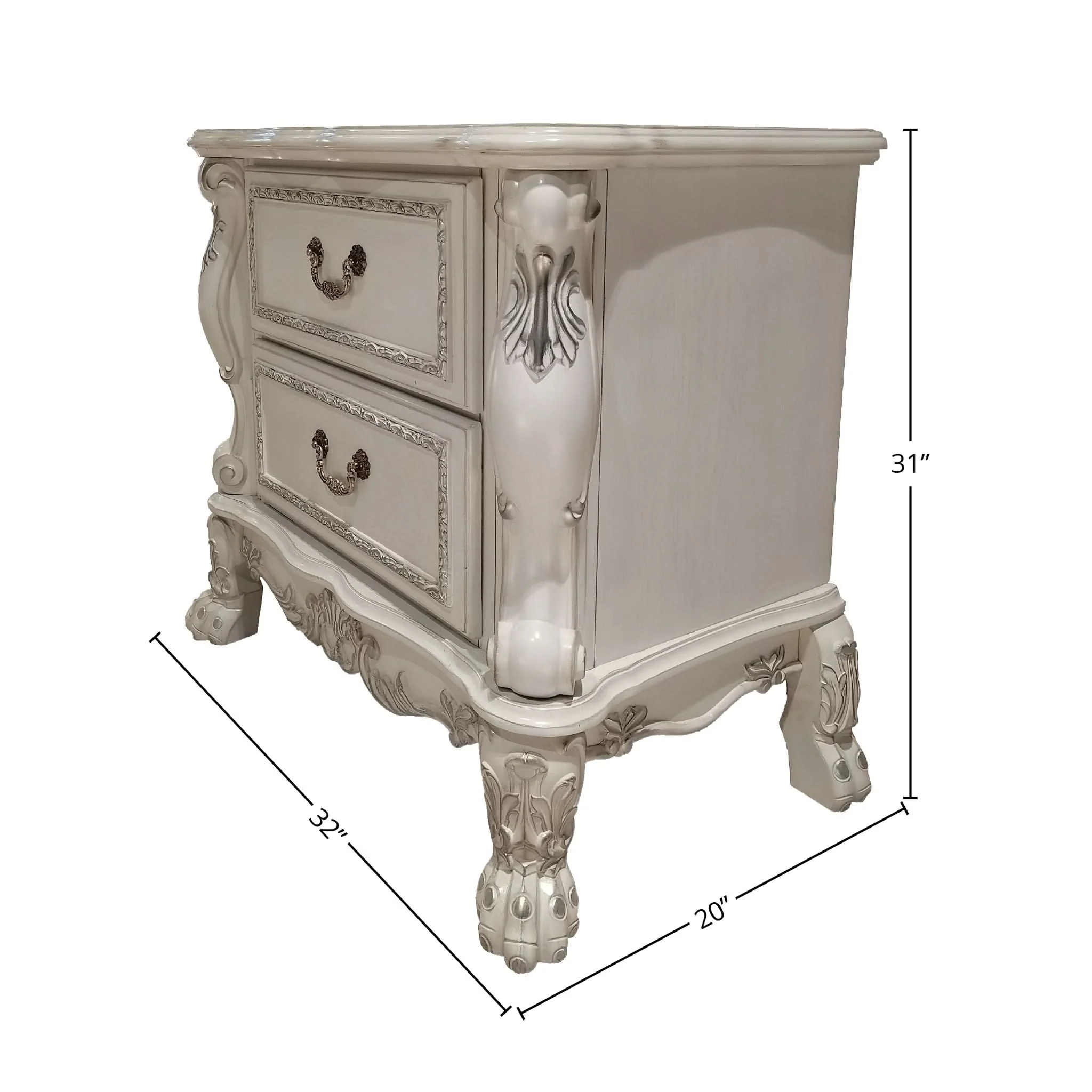 Dresden II - Nightstand - White - Image 2