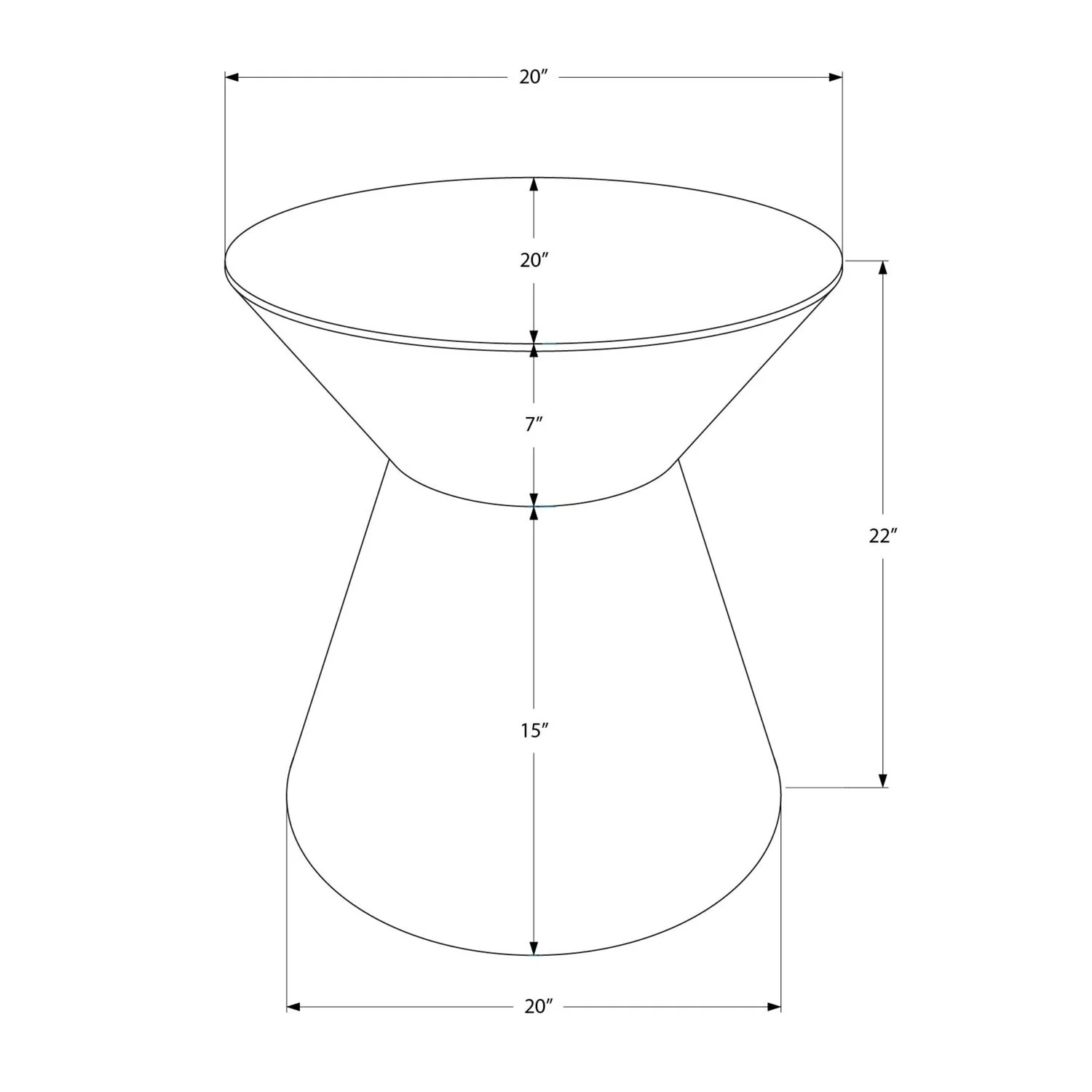 Drum Accent Side Table, Contemporary & Modern Elegant Design - Image 6