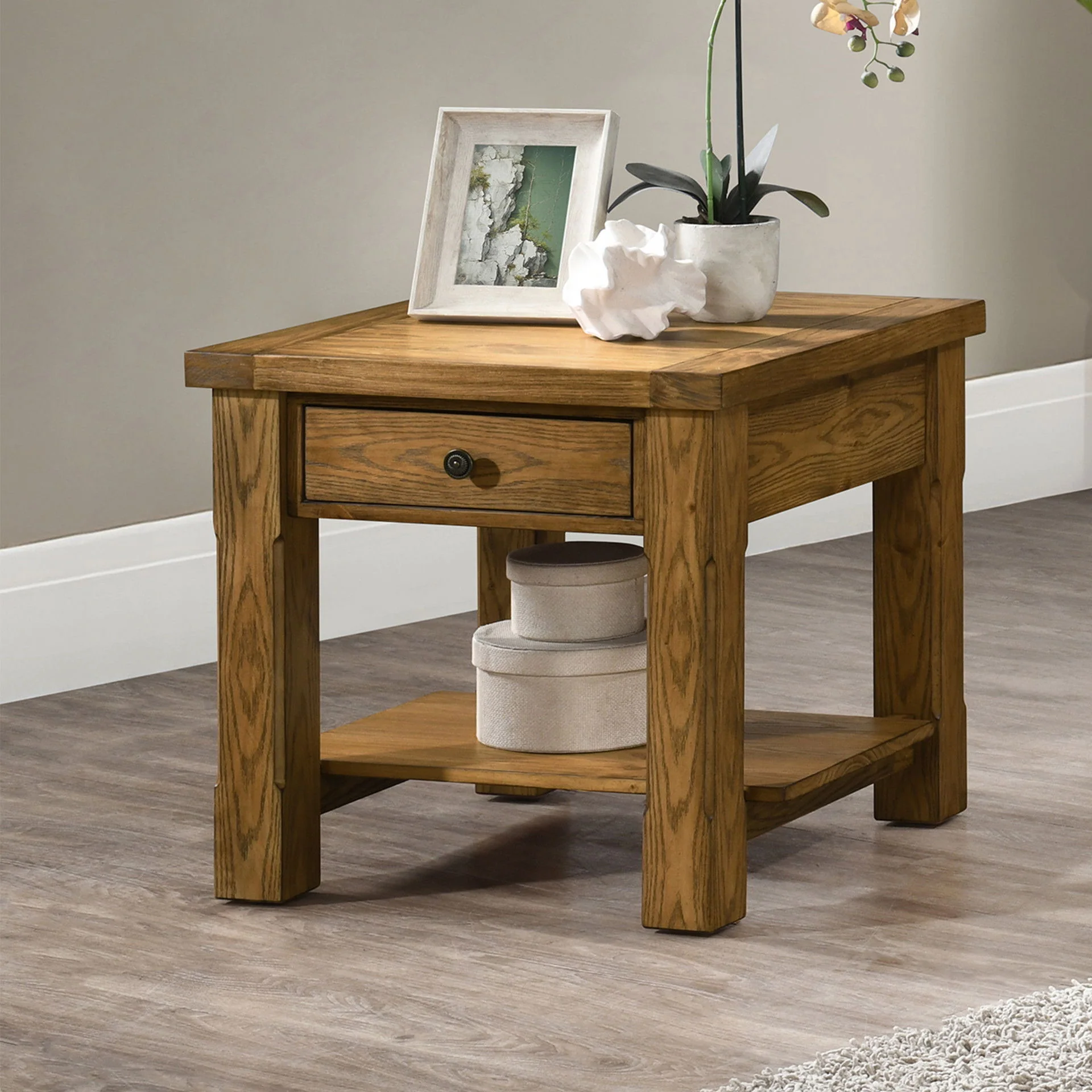 Duncan - 1 Drawer End Table - Walnut - Image 4