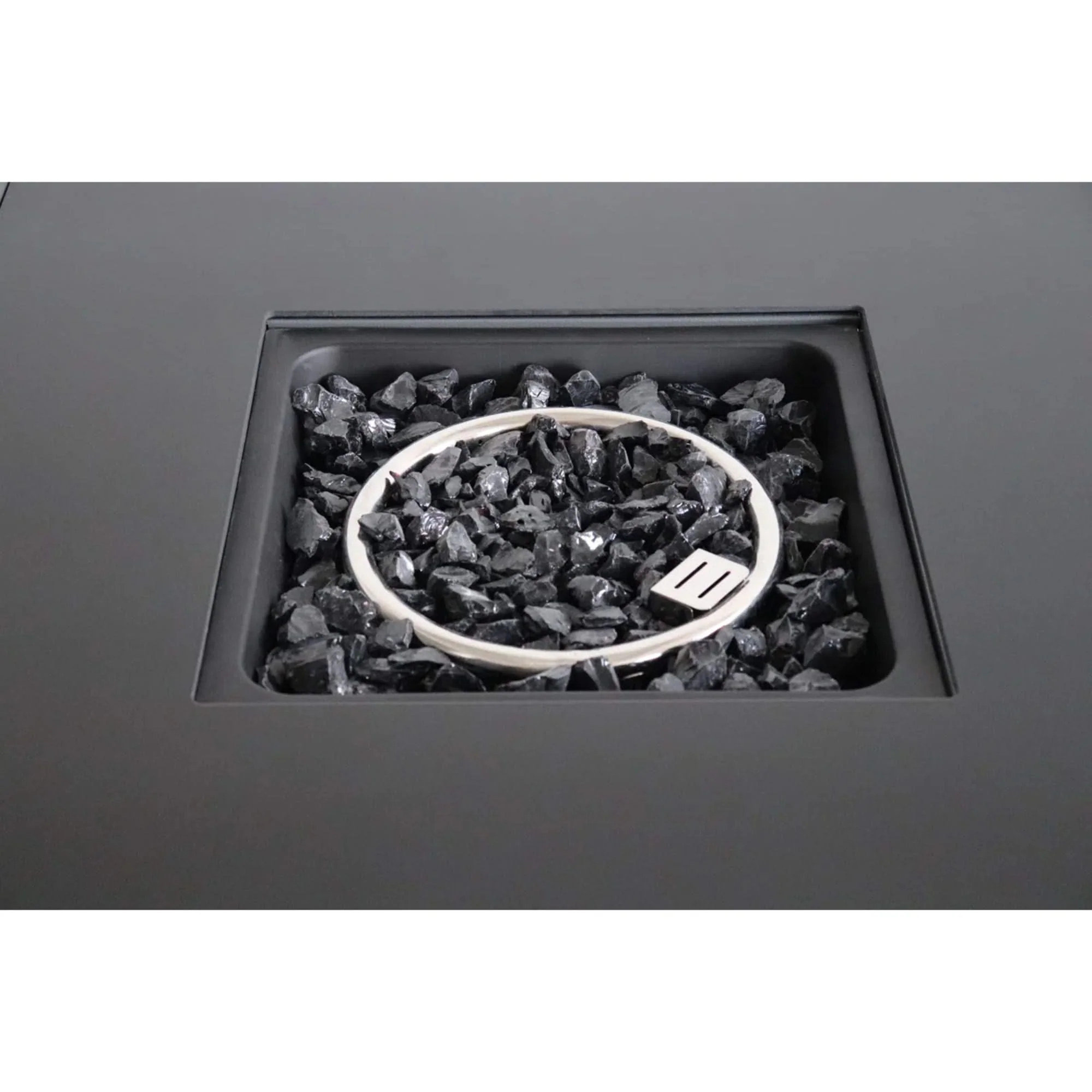 Durable Construction Outdoor Fire Pit Table With Lid - Gray - Image 4
