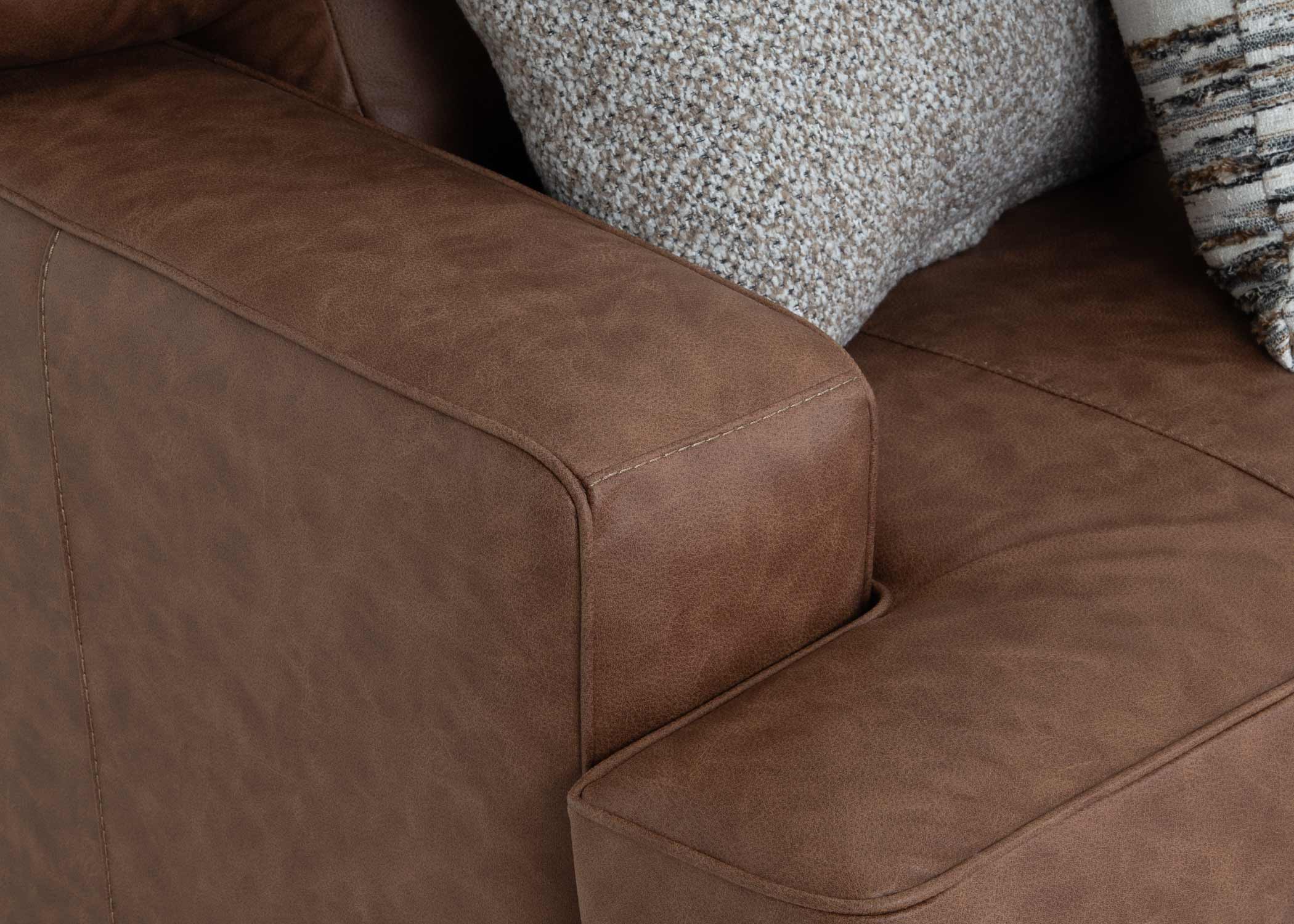 Duvall Saddle Loveseat with Reversible Cushions and Track Arms - Image 3