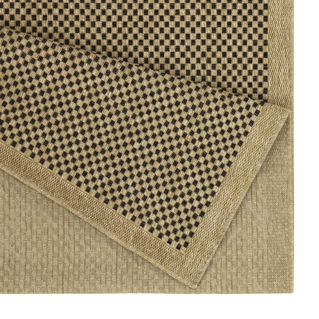 Earth - 5'3" X 7'3" Indoor, Outdoor Area Rug, Polypropylene - Jute / Black - Image 4