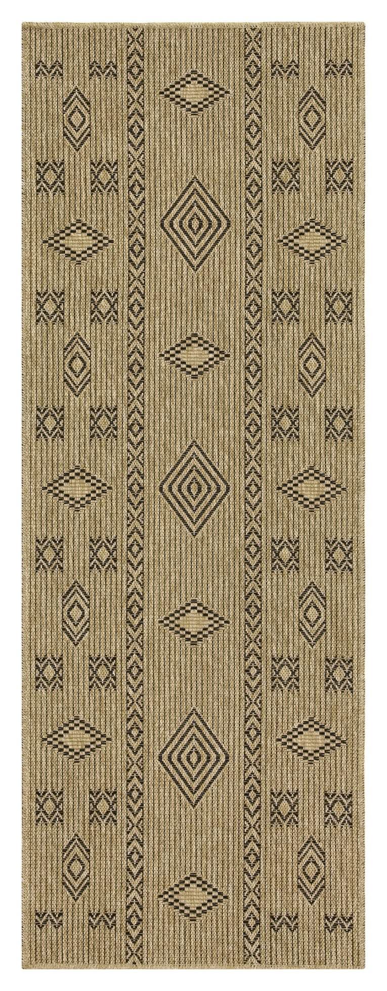 Earth - 7'10" X 10'3" Indoor, Outdoor Area Rug - Natural / Black - Image 2