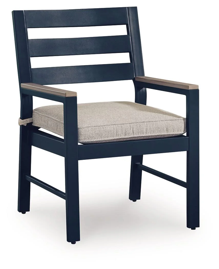 East Beach - Arm Chair With Cushion (Set of 2) - Blue - Image 4