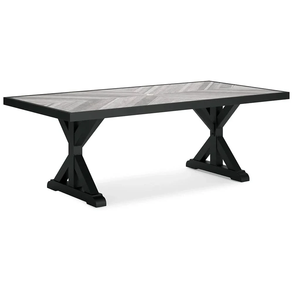 Eastchester 6PC Outdoor Dining Set with Porcelain Top Table, Chairs & Bench - Image 3