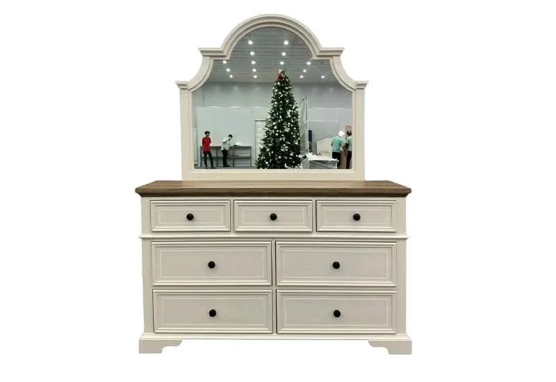 Eastwood White 7 Drawer Dresser with Antique Silver Hardware - Image 2
