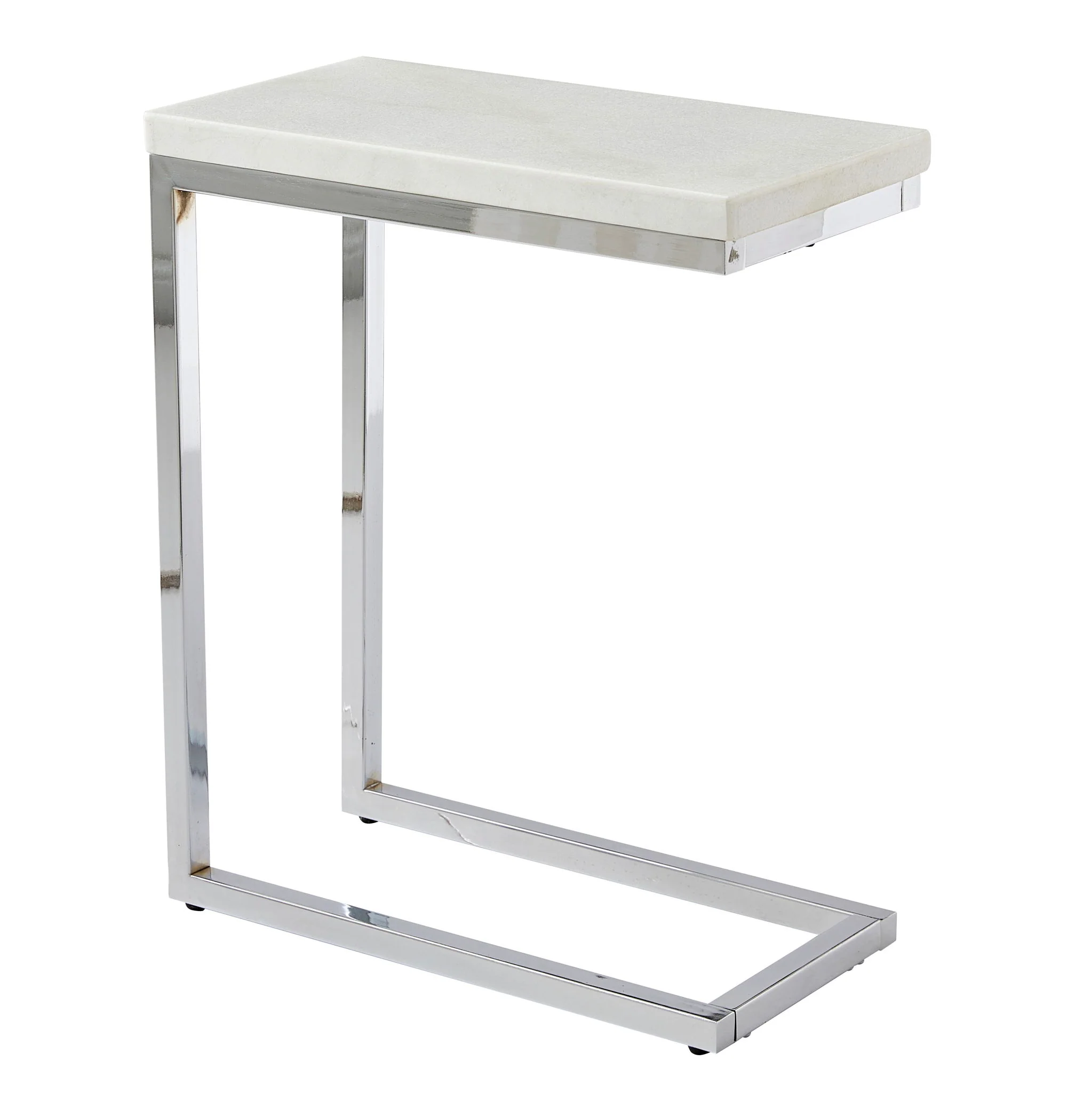 Echo - Marble Top Chairside Table - White