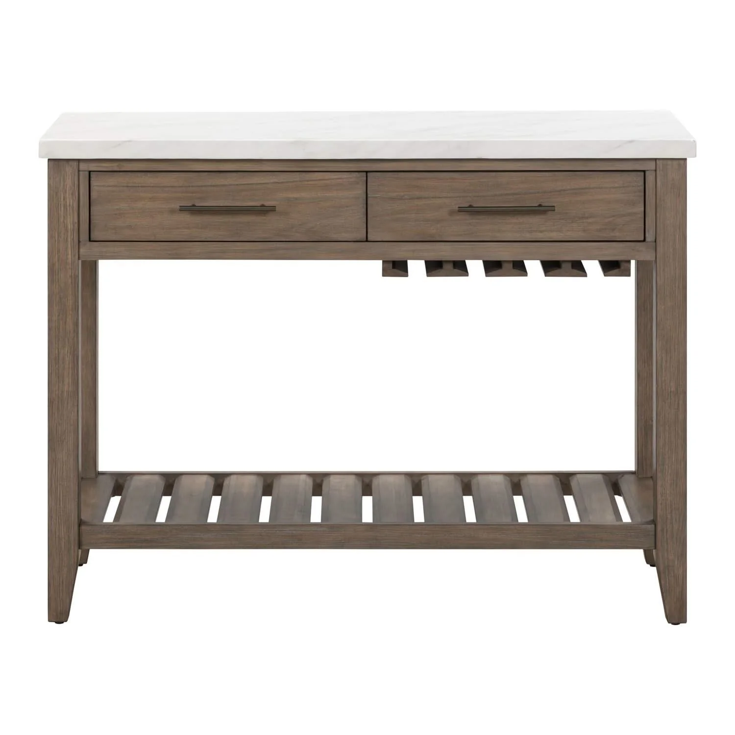Edison - Server With Faux Marble Top - Brownstone - Image 4