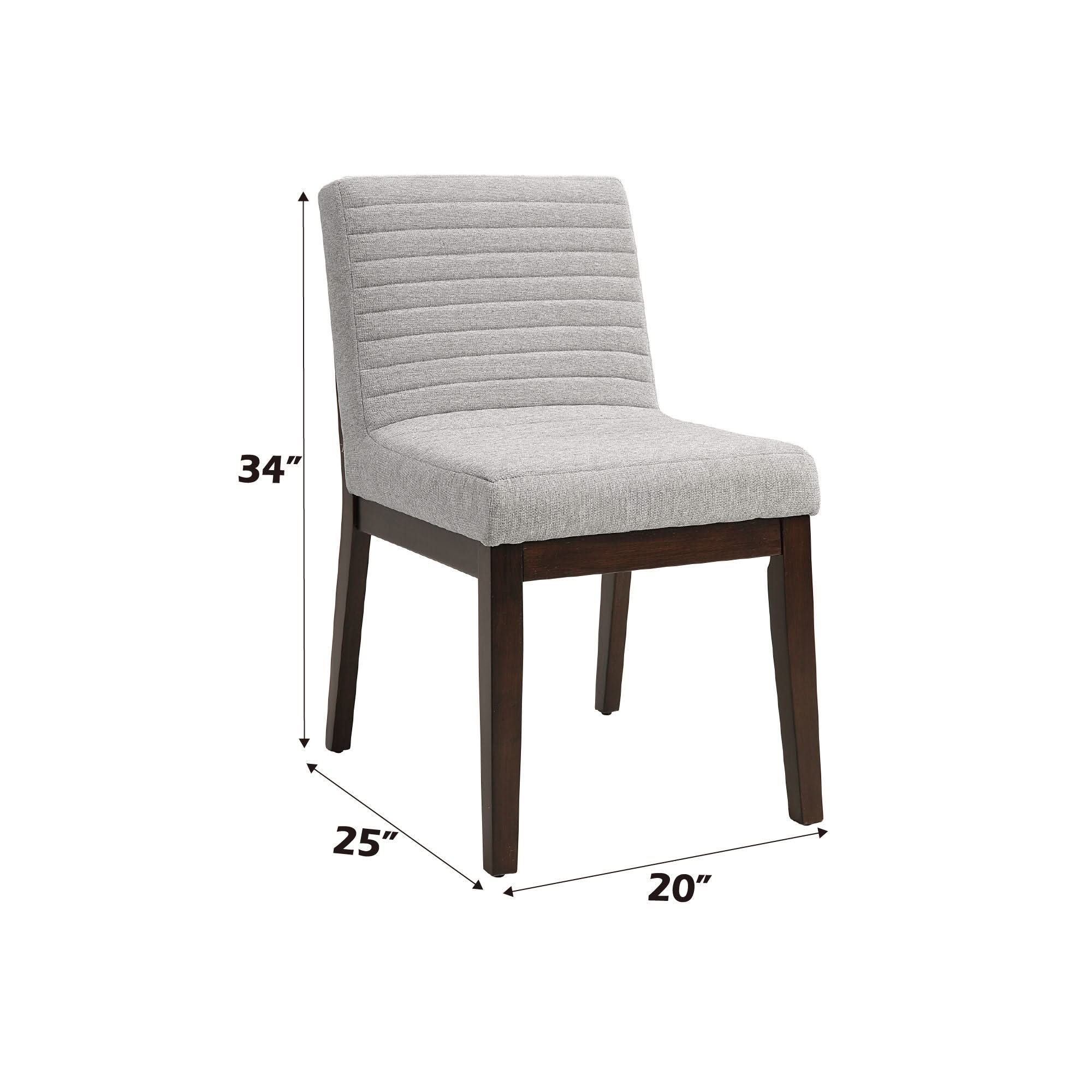 Edwyn - Linen Side Chair (Set of 2) - Gray - Image 4