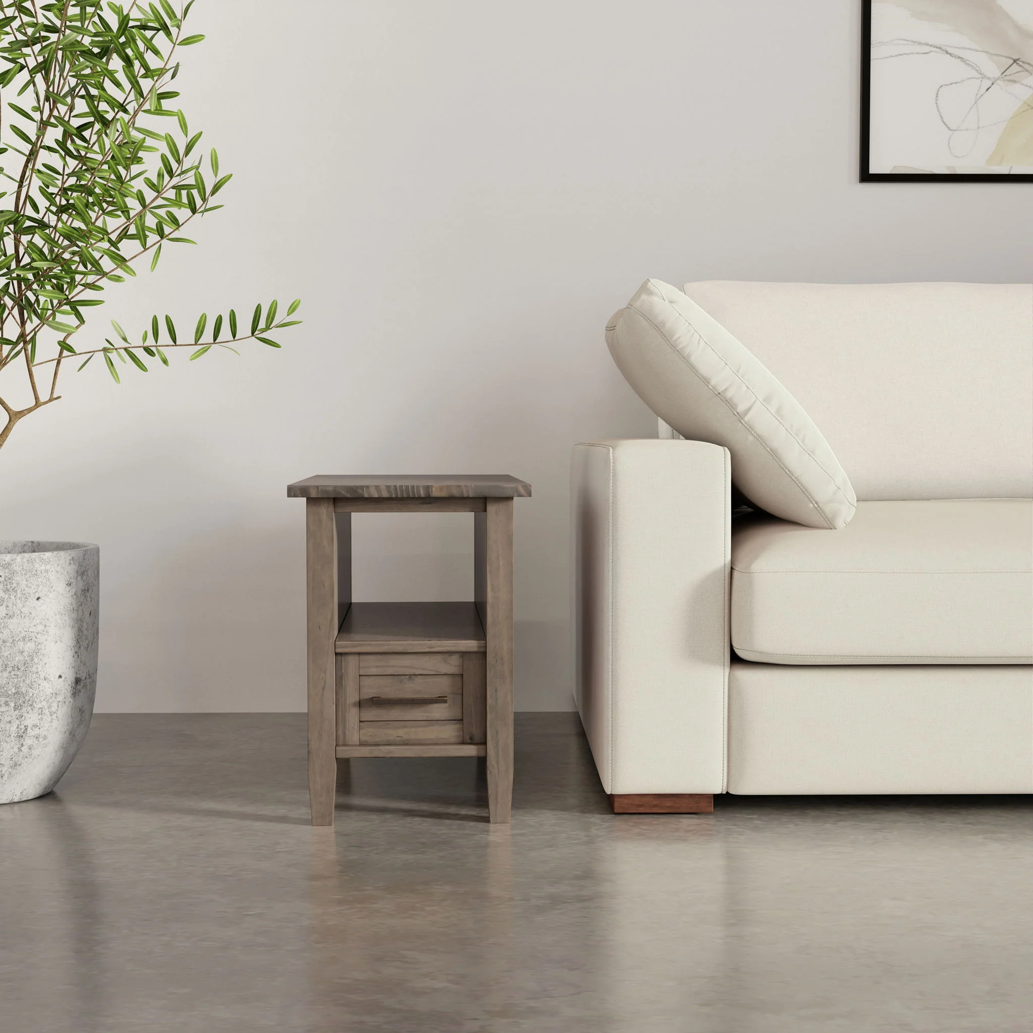 Ela - Narrow End Table - Brown - Image 3