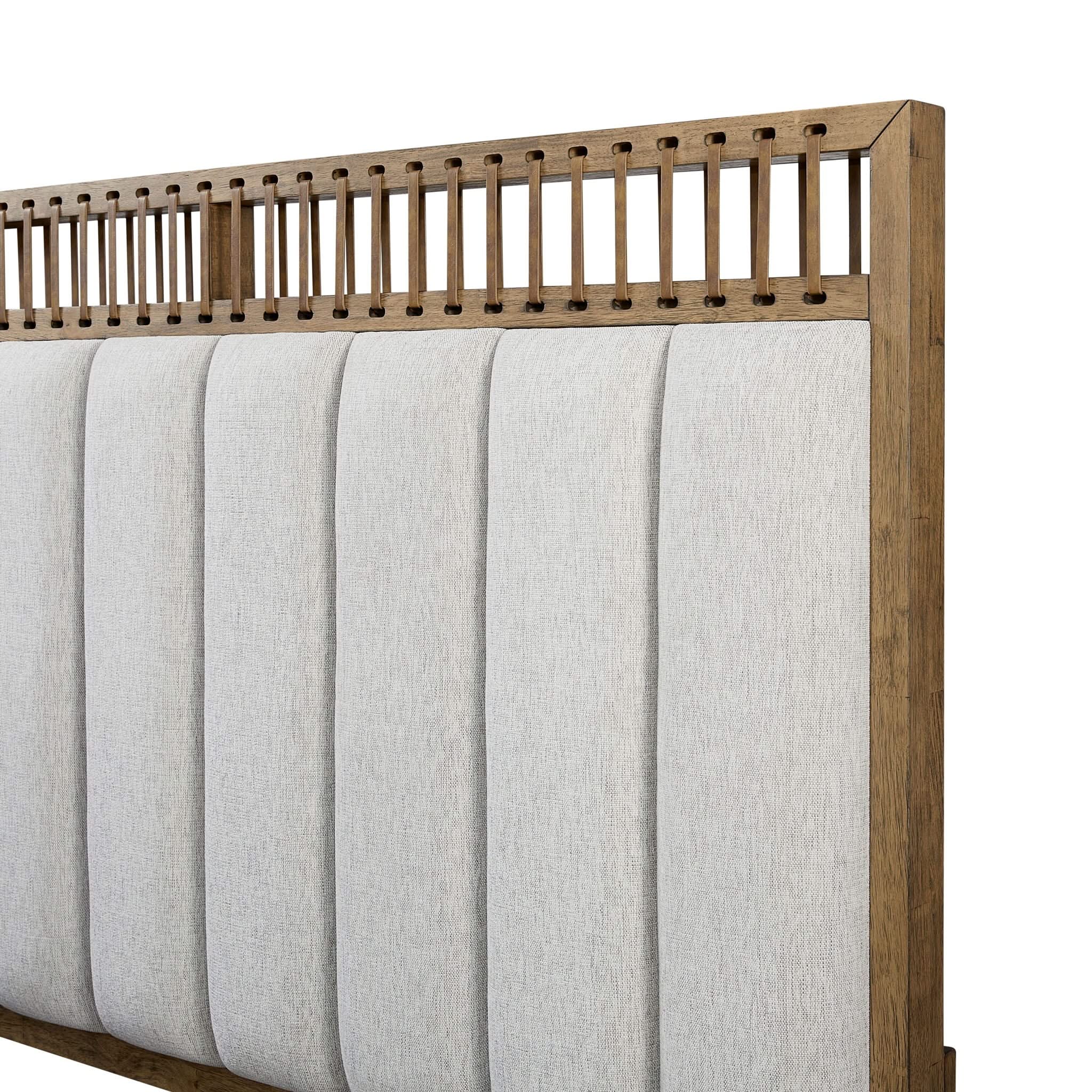 Elegant Design Upholstered And Strap Panel Bed - Image 3