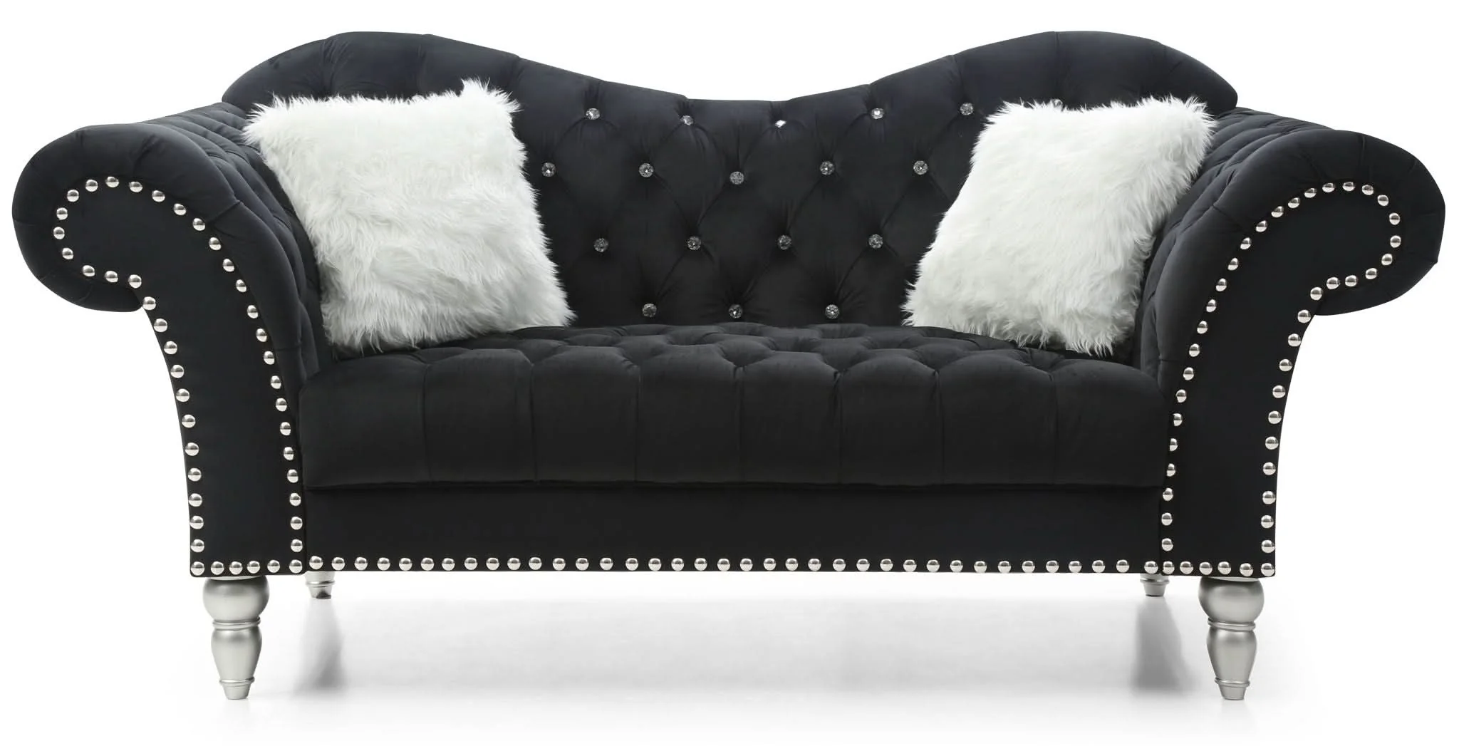 Elegant Round Arm Loveseat - Image 8