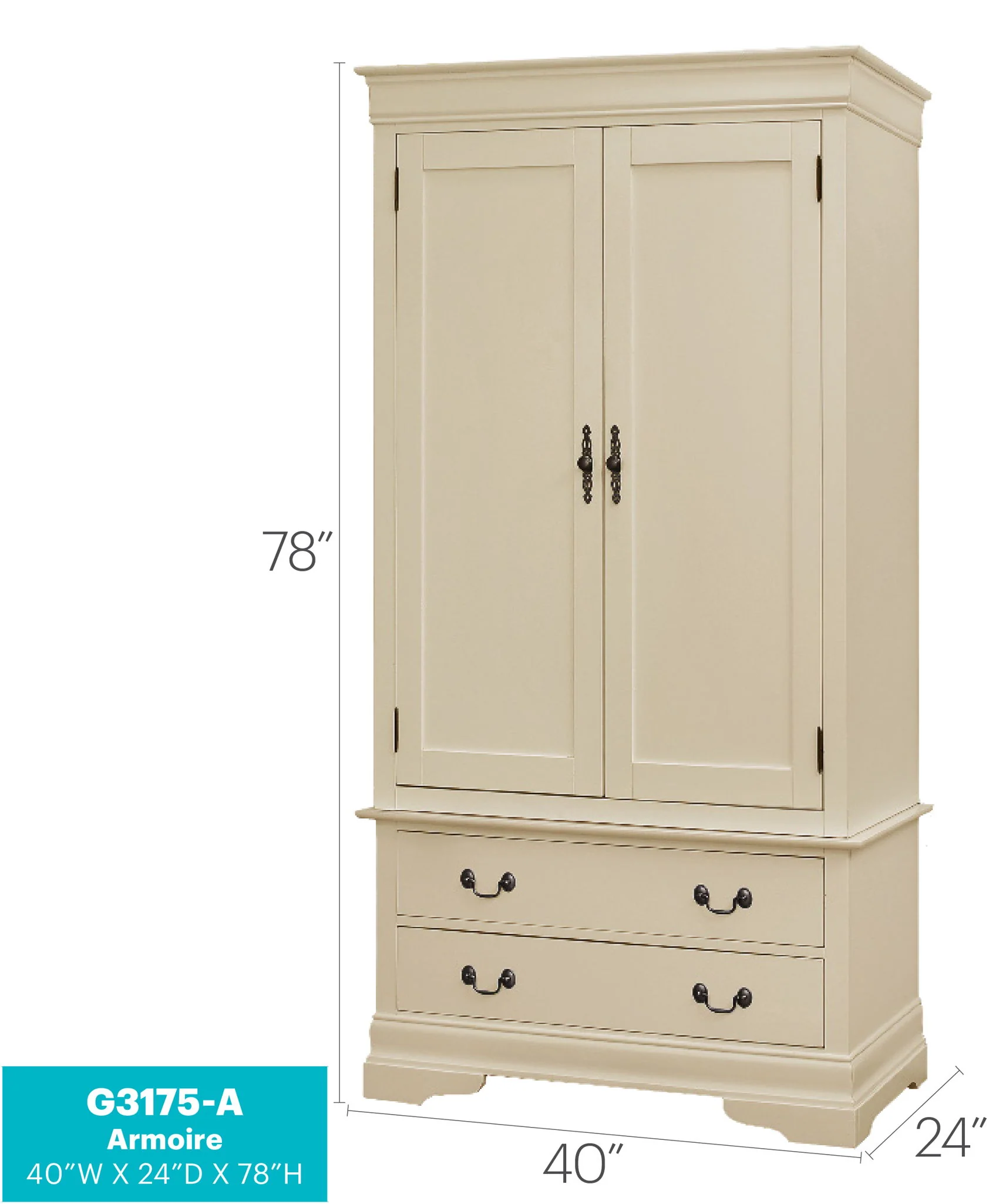 Elegant Traditional Armoire - Image 13