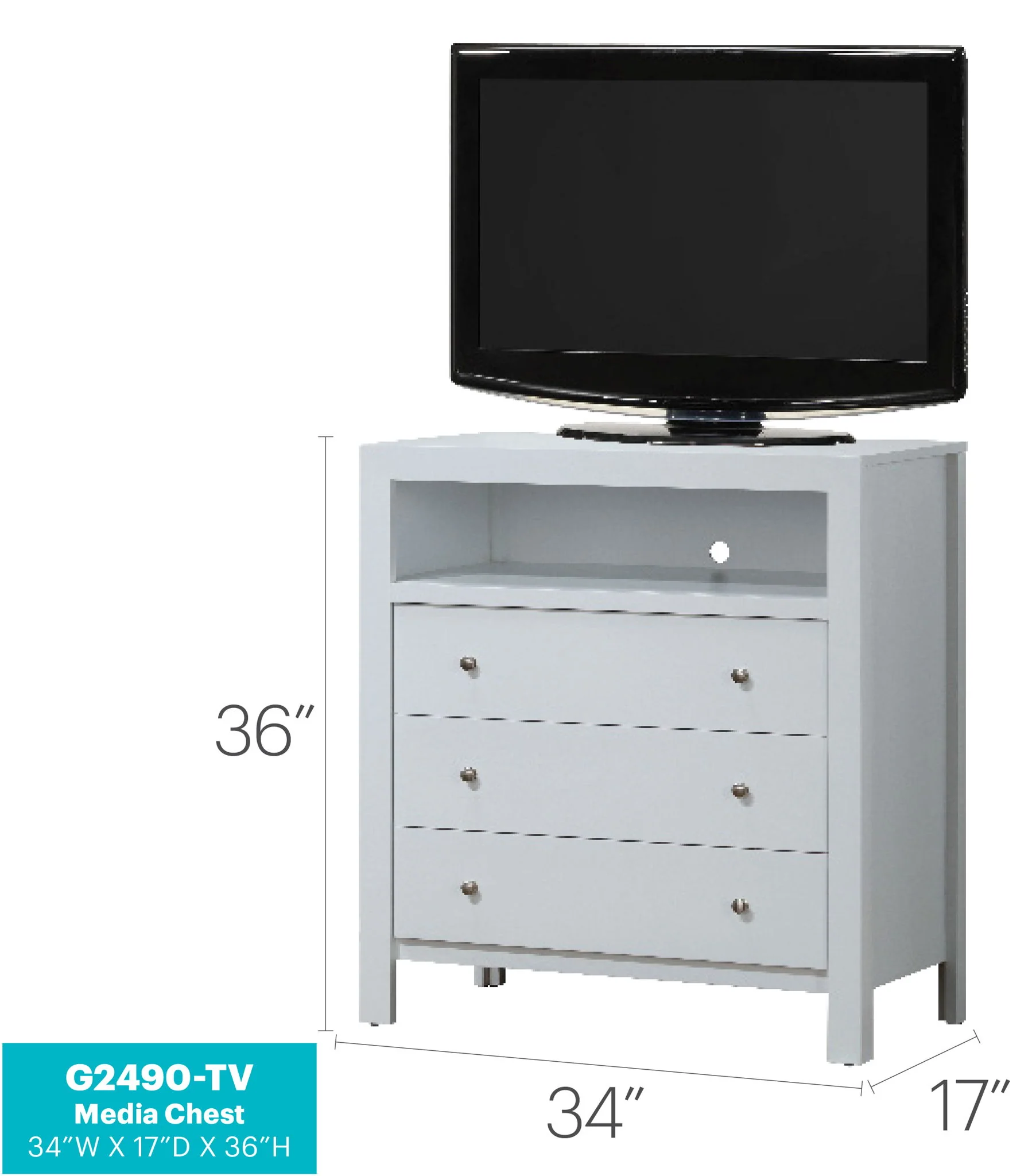 Elegant Transitional Media Chest - Image 3