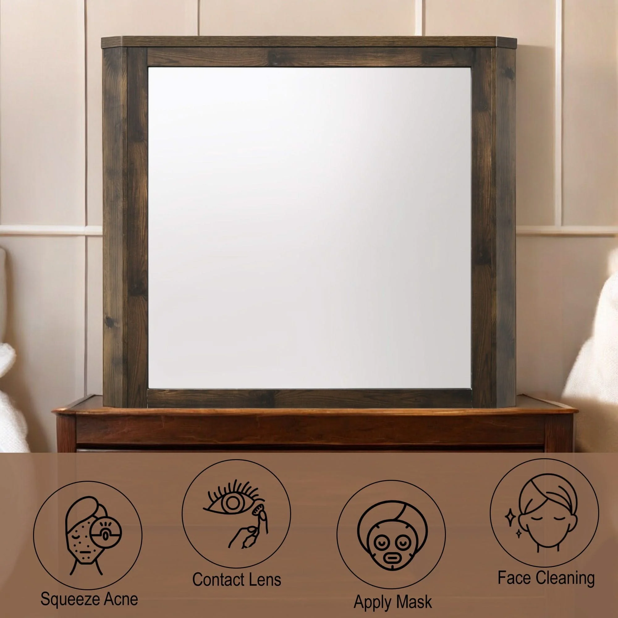 Elettra - Rustic Mirror - Walnut - Image 3
