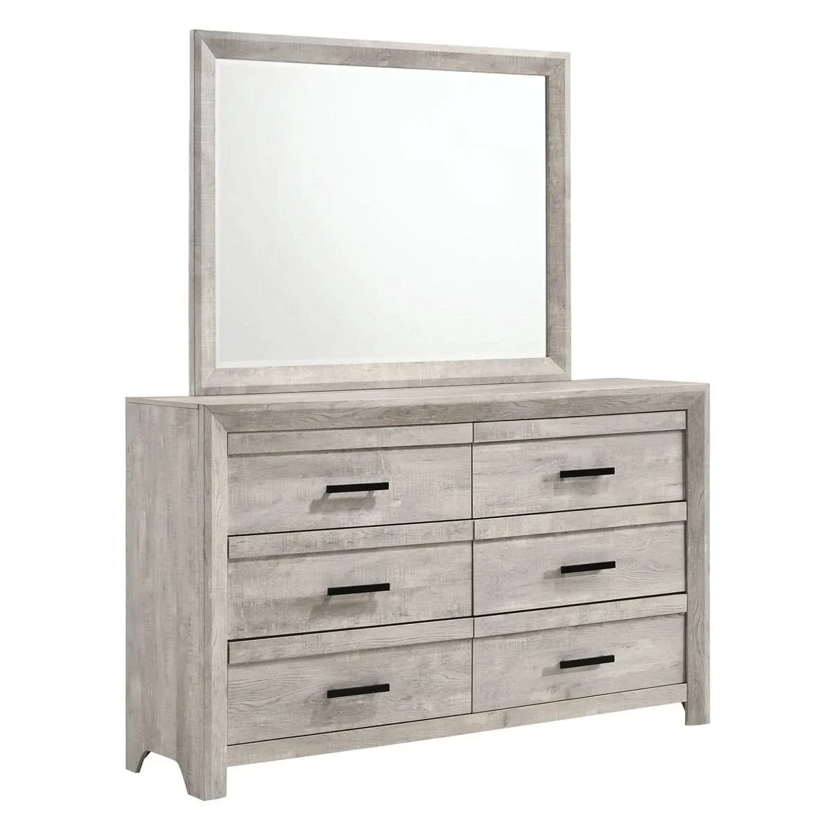 Ellen White 5-Piece Bedroom Set with Dresser & Mirror - Image 3