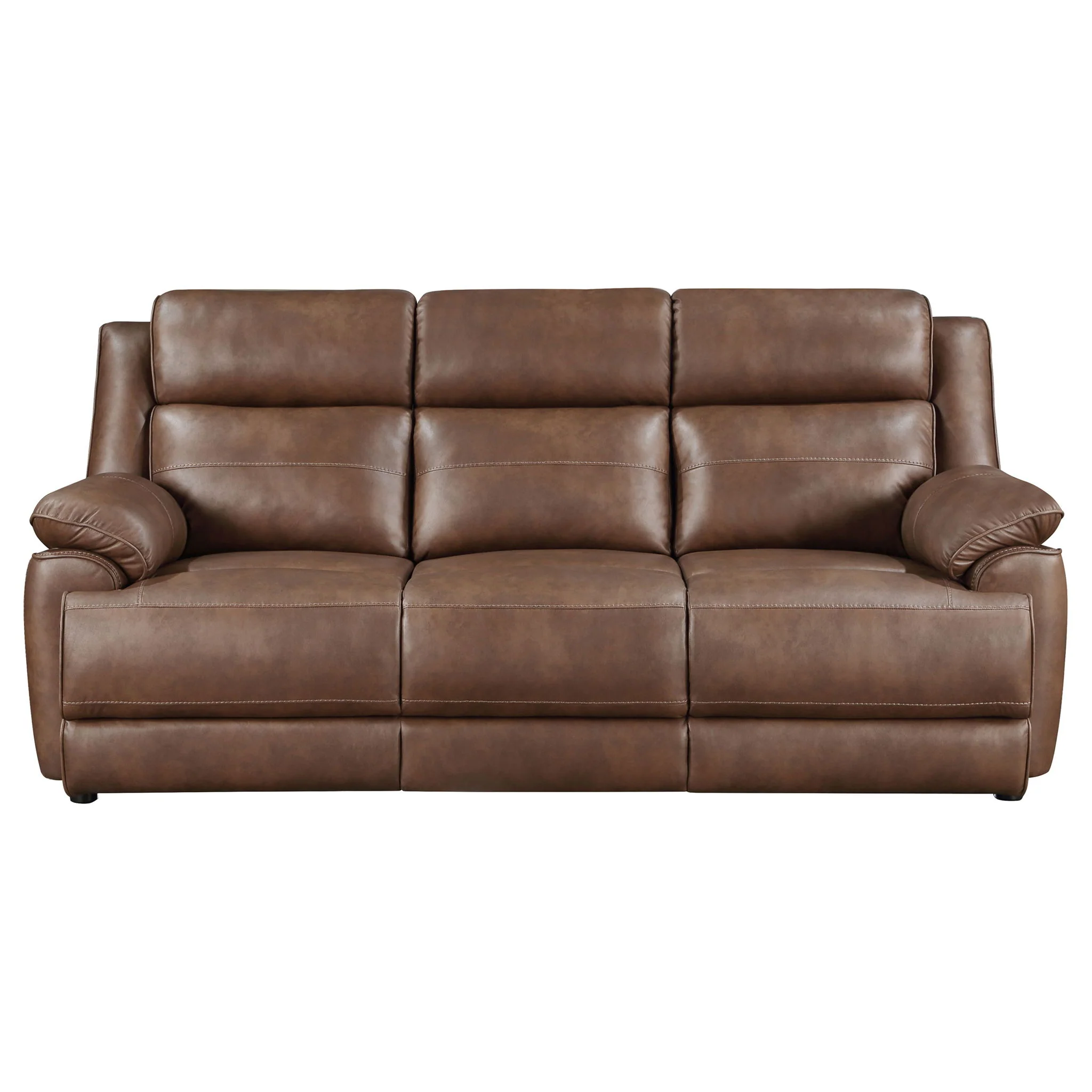 Ellington 2-piece Upholstered Padded Arm Sofa Set Dark Brown - Image 2