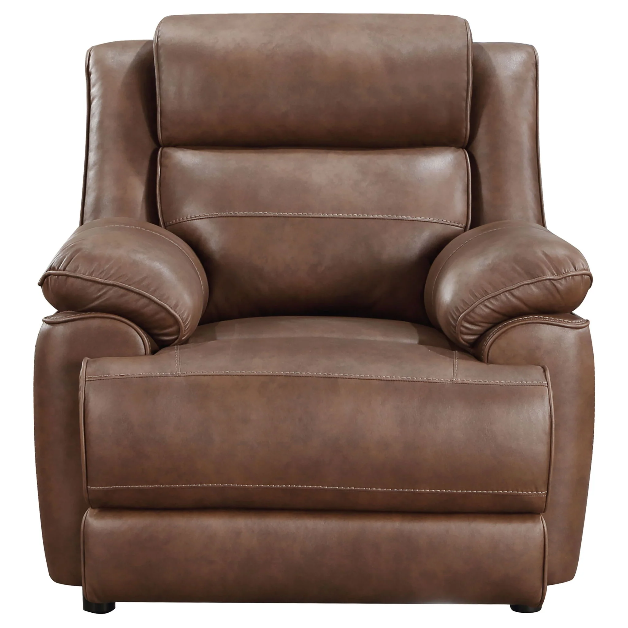 Ellington Upholstered Padded Arm Accent Chair Dark Brown - Image 2